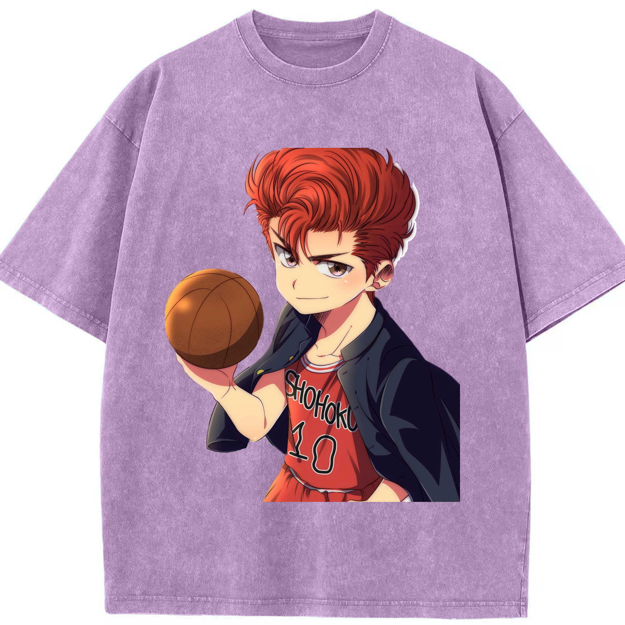 （画像用） SLAM DUNK／スラムダンク 綿100% ヴィンテージ風 半袖Tシャツ（フロントプリント）