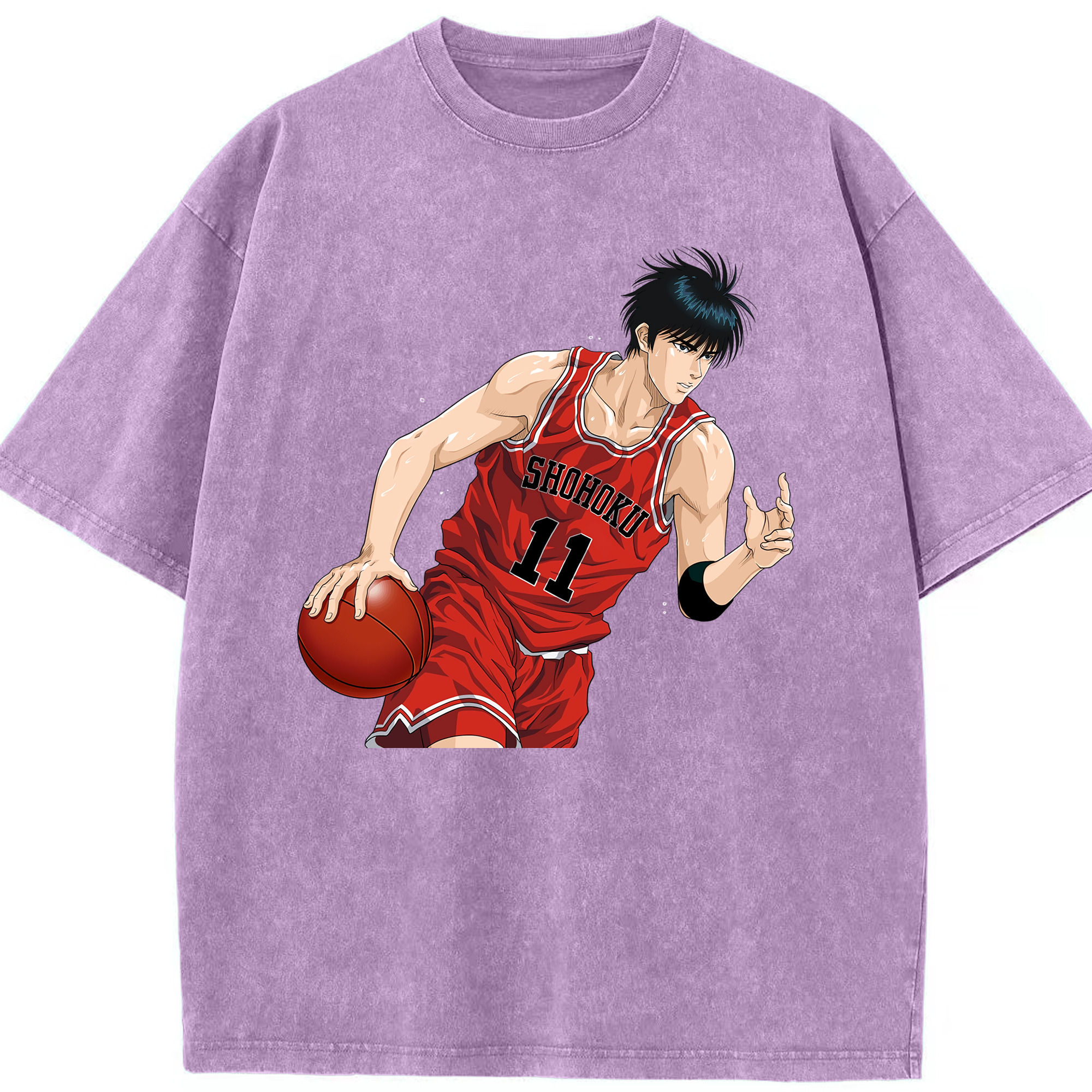 （画像用） SLAM DUNK／スラムダンク 綿100% ヴィンテージ風 半袖Tシャツ（フロントプリント）