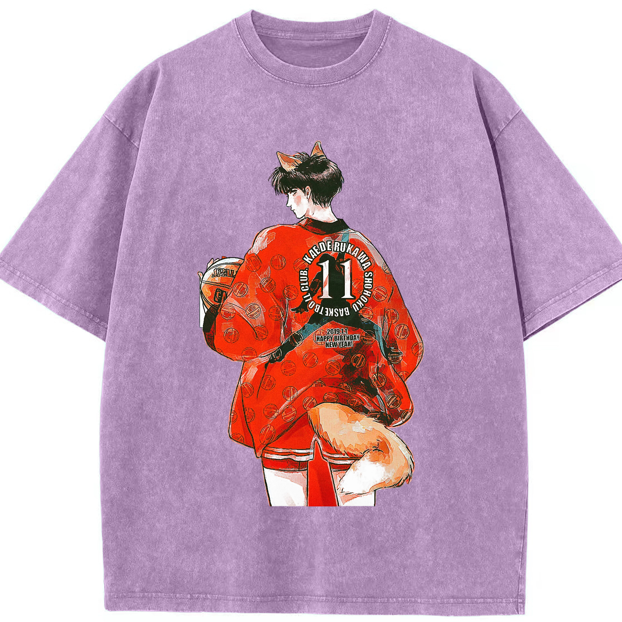 （画像用） SLAM DUNK／スラムダンク 綿100% ヴィンテージ風 半袖Tシャツ（フロントプリント）