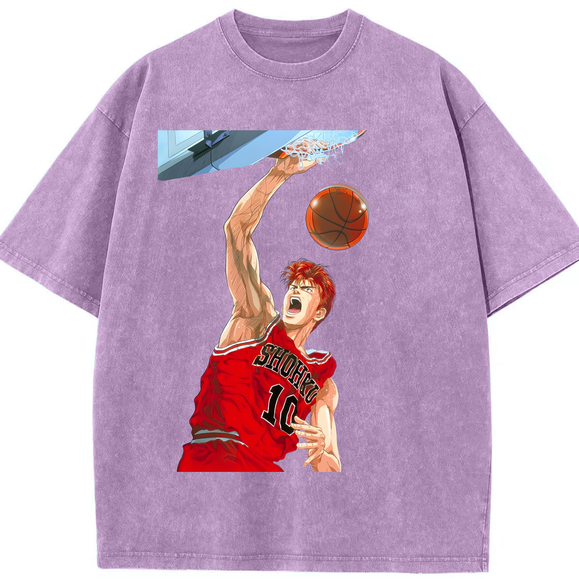 （画像用） SLAM DUNK／スラムダンク 綿100% ヴィンテージ風 半袖Tシャツ（フロントプリント）