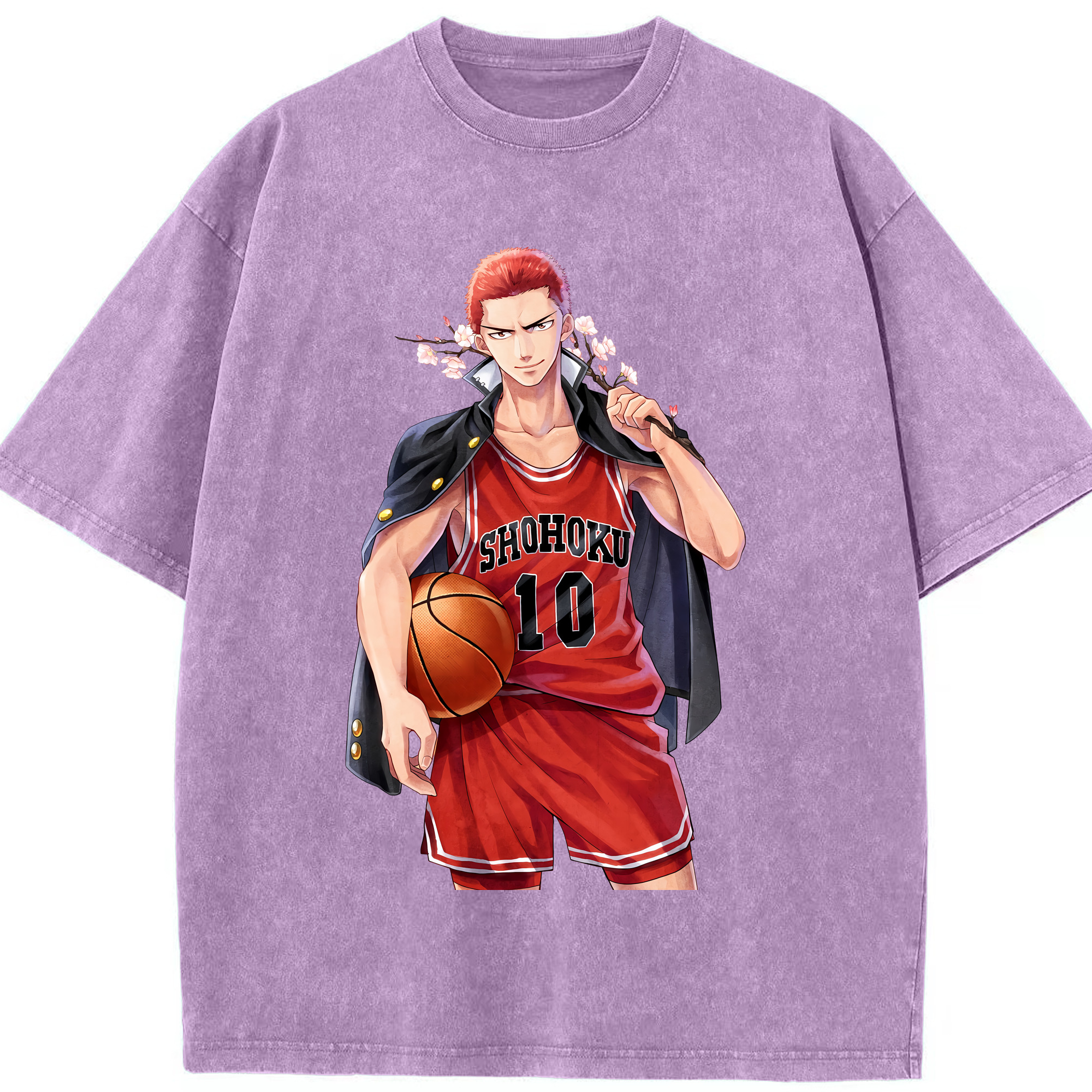 （画像用） SLAM DUNK／スラムダンク 綿100% ヴィンテージ風 半袖Tシャツ（フロントプリント）