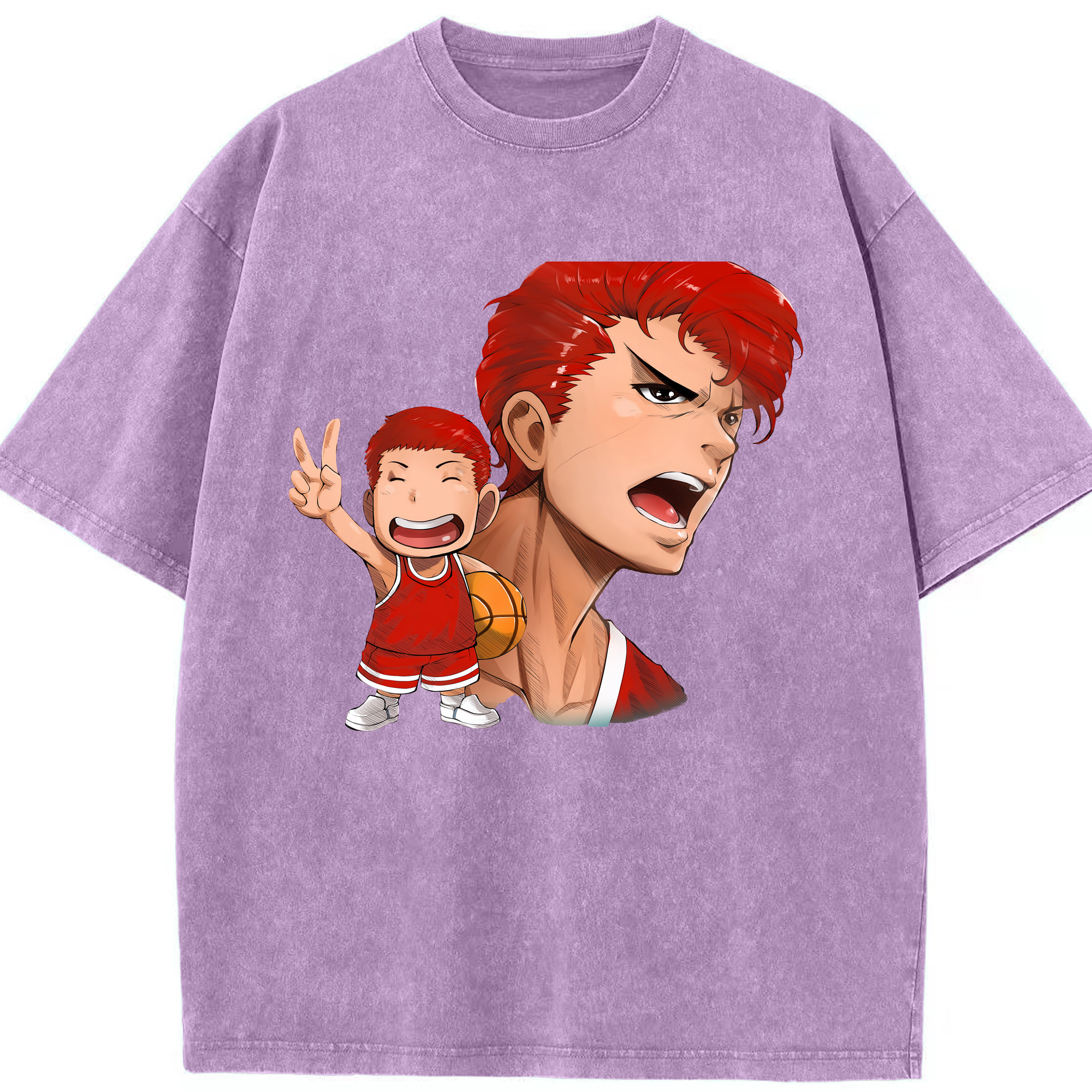 （画像用） SLAM DUNK／スラムダンク 綿100% ヴィンテージ風 半袖Tシャツ（フロントプリント）