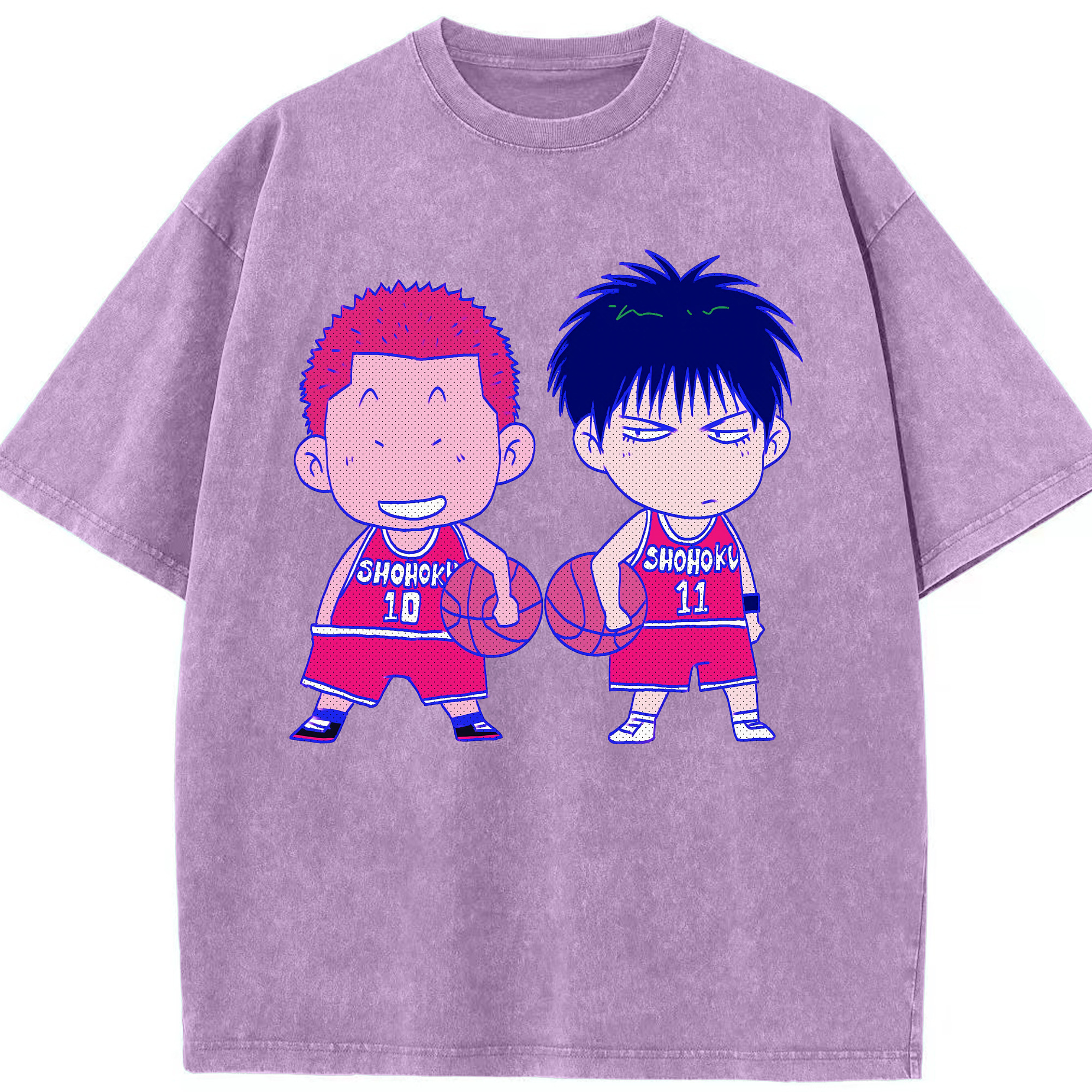 （画像用） SLAM DUNK／スラムダンク 綿100% ヴィンテージ風 半袖Tシャツ（フロントプリント）