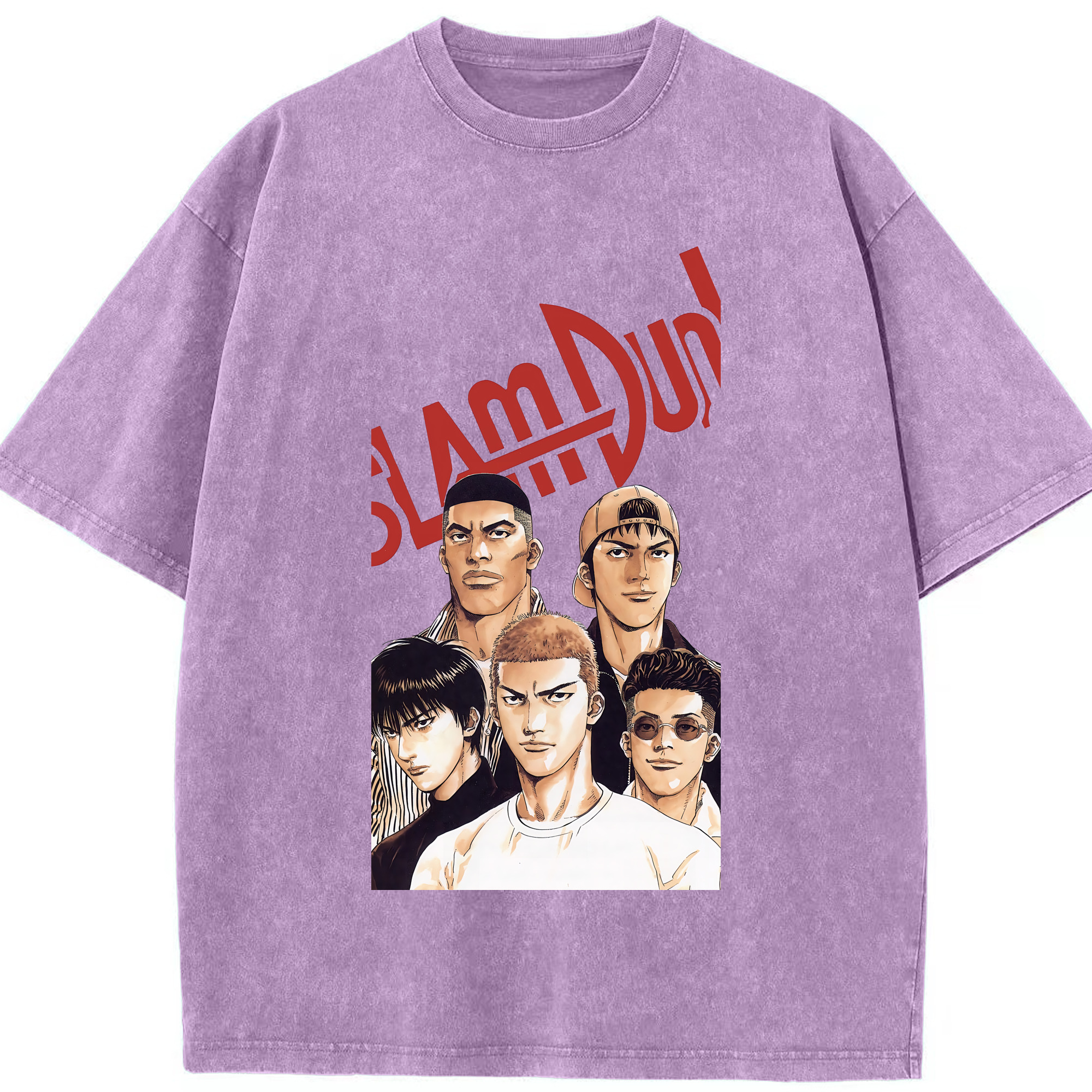 （画像用） SLAM DUNK／スラムダンク 綿100% ヴィンテージ風 半袖Tシャツ（フロントプリント）