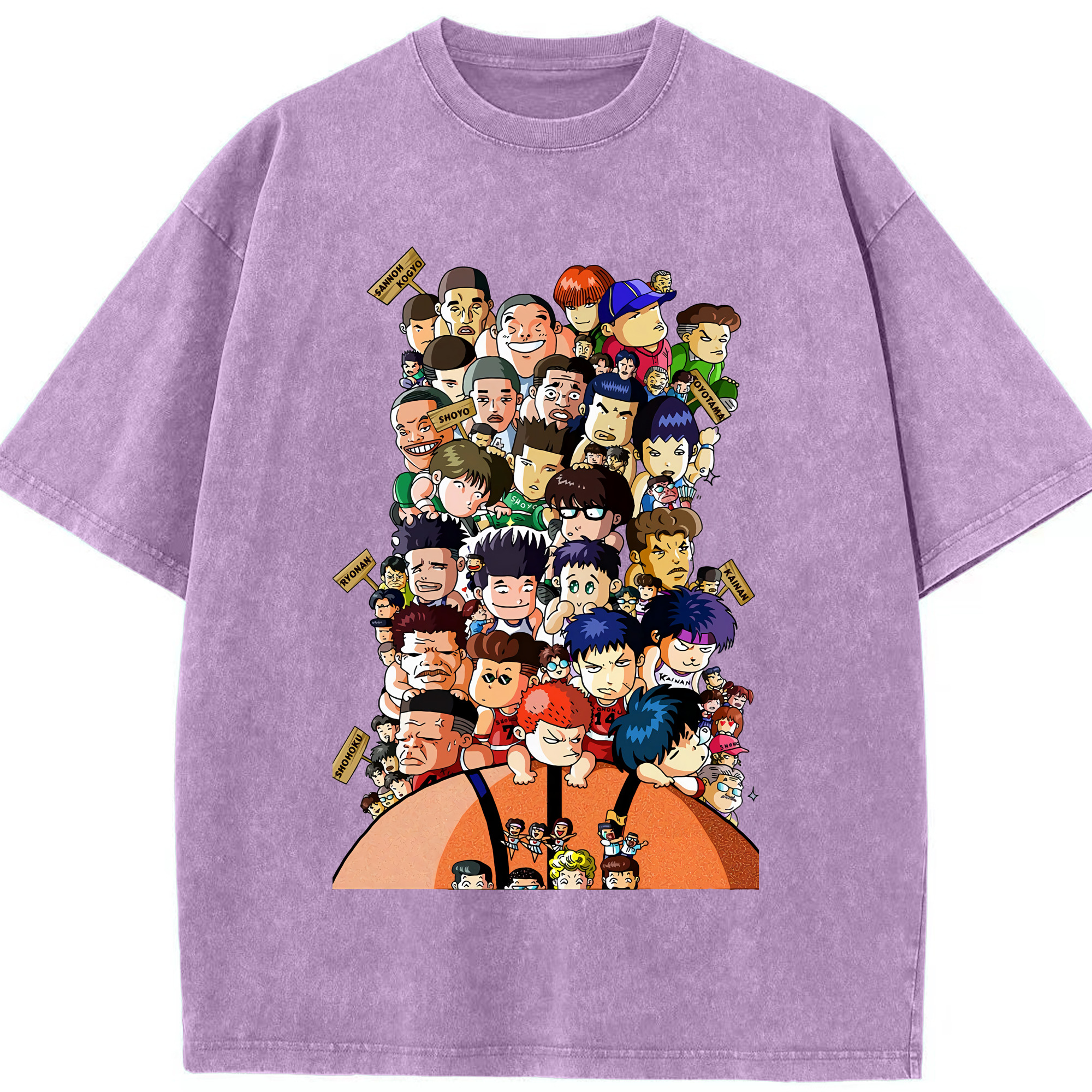 （画像用） SLAM DUNK／スラムダンク 綿100% ヴィンテージ風 半袖Tシャツ（フロントプリント）