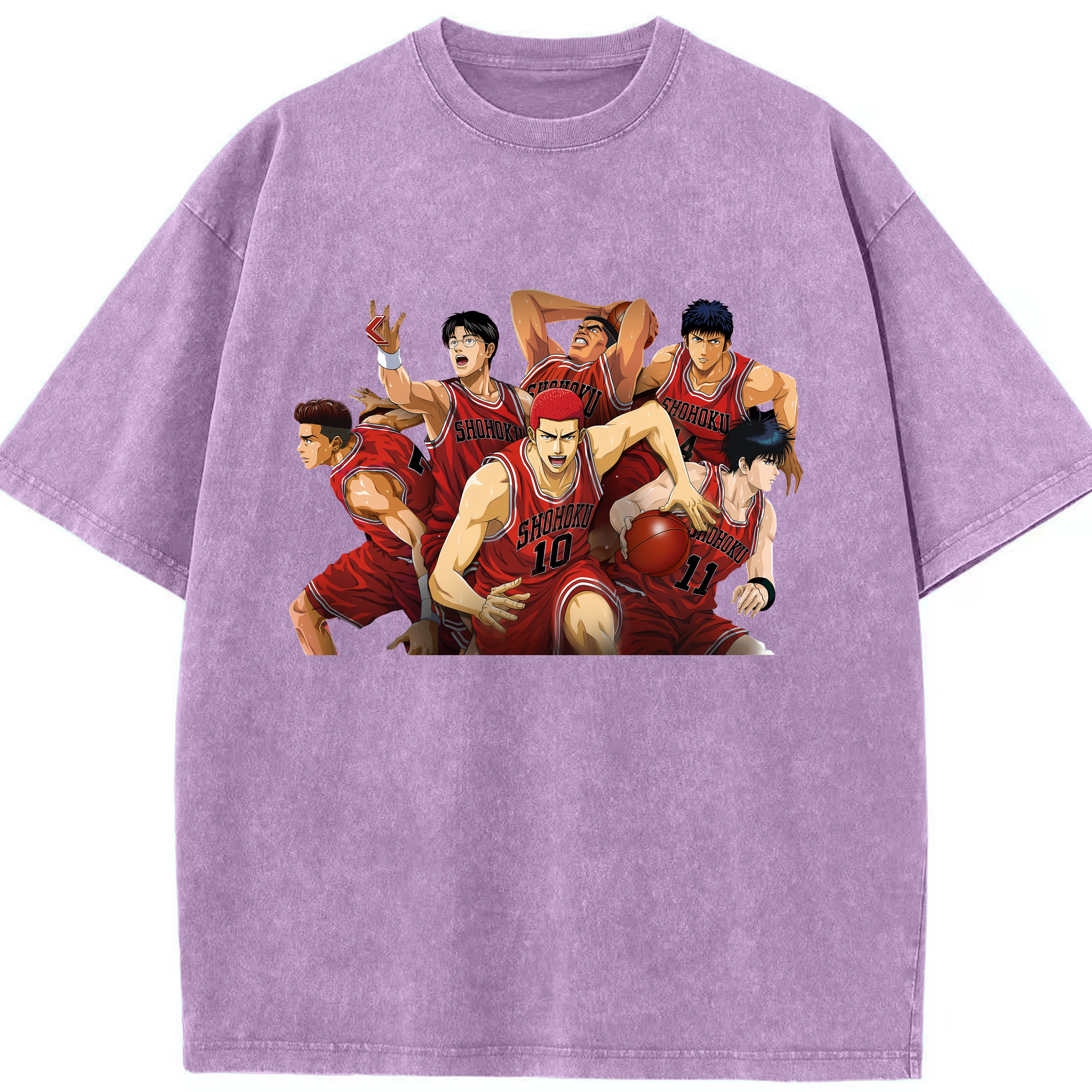 （画像用） SLAM DUNK／スラムダンク 綿100% ヴィンテージ風 半袖Tシャツ（フロントプリント）