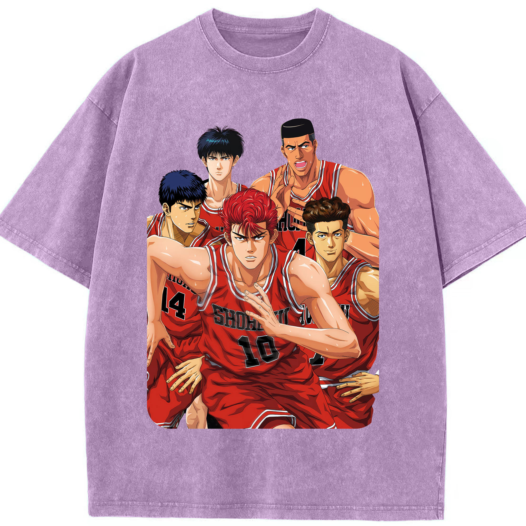 （画像用） SLAM DUNK／スラムダンク 綿100% ヴィンテージ風 半袖Tシャツ（フロントプリント）