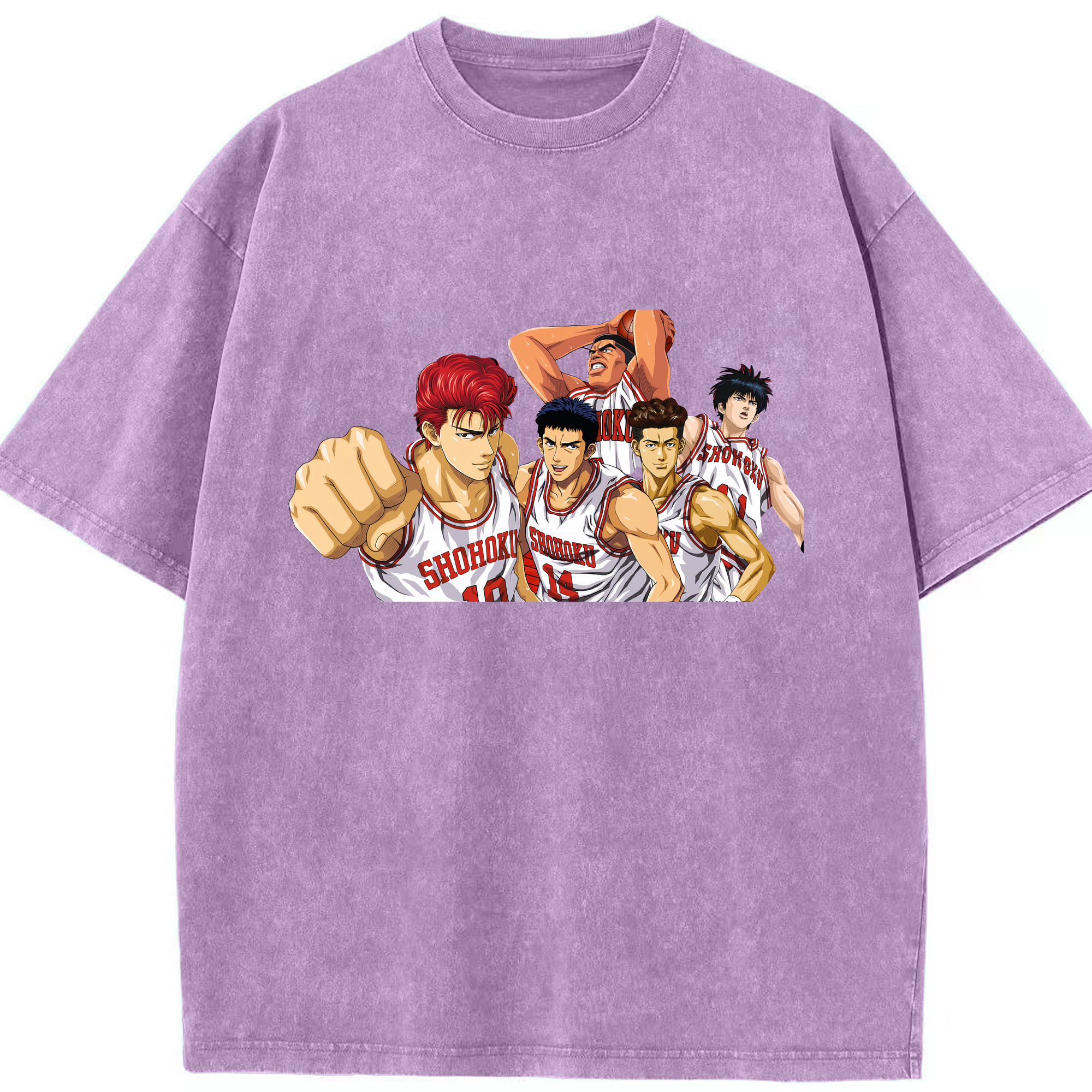 （画像用） SLAM DUNK／スラムダンク 綿100% ヴィンテージ風 半袖Tシャツ（フロントプリント）