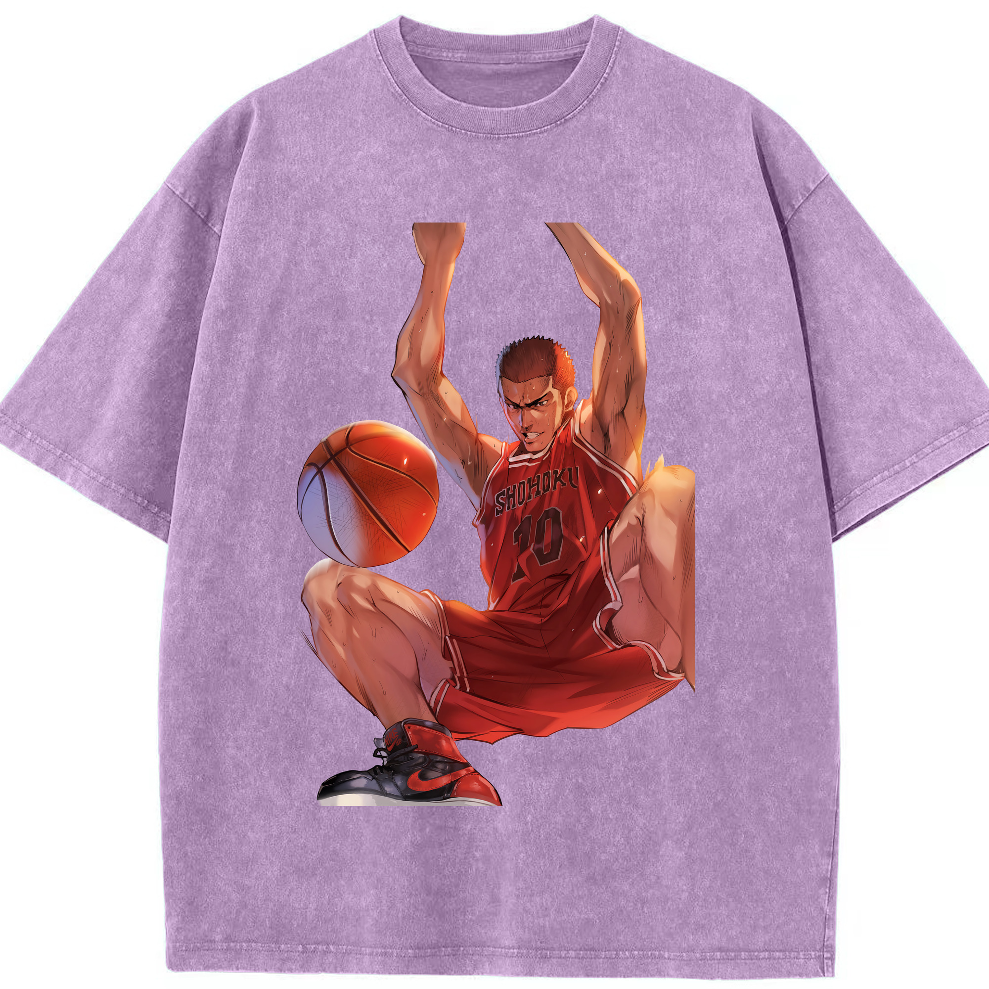 （画像用） SLAM DUNK／スラムダンク 綿100% ヴィンテージ風 半袖Tシャツ（フロントプリント）