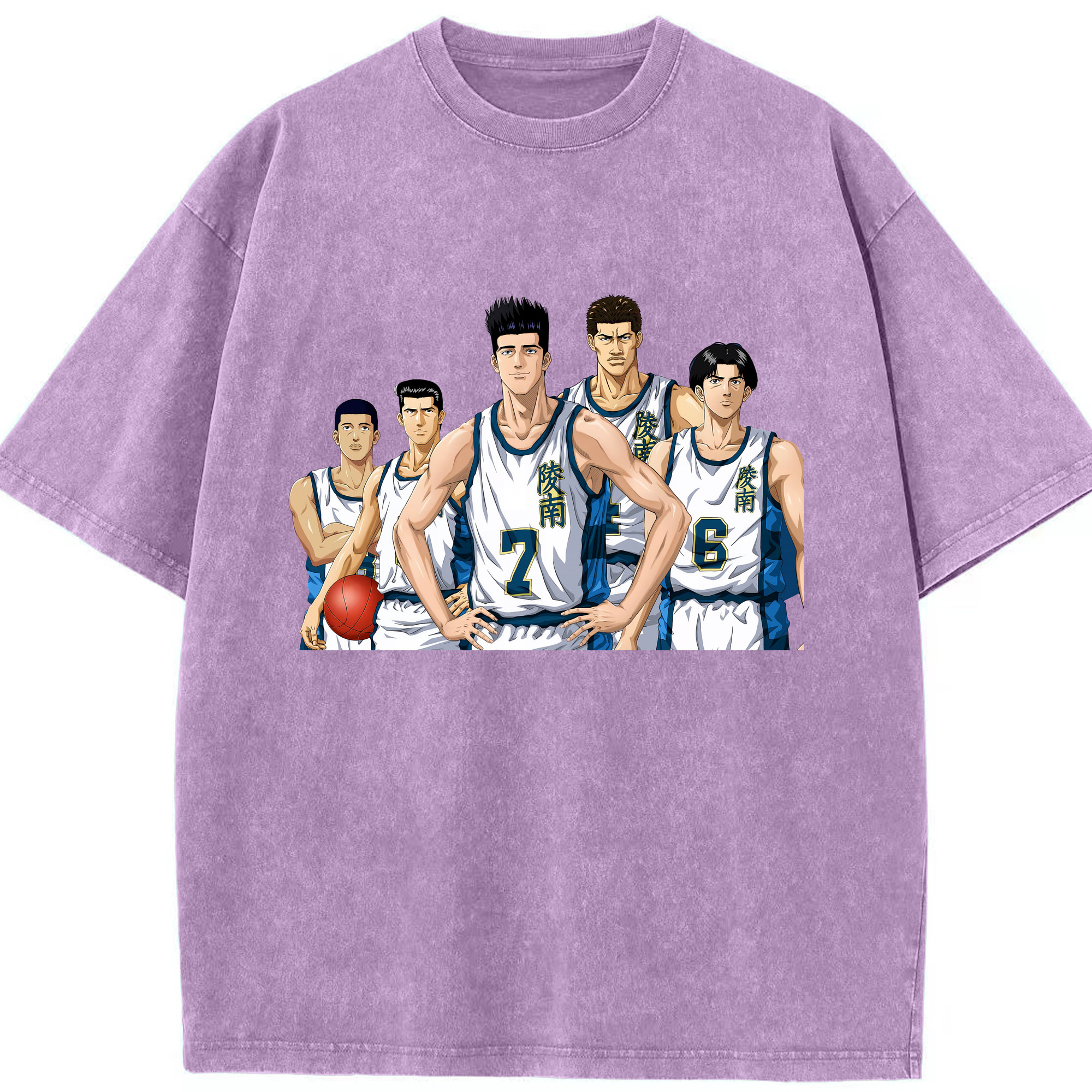 （画像用） SLAM DUNK／スラムダンク 綿100% ヴィンテージ風 半袖Tシャツ（フロントプリント）