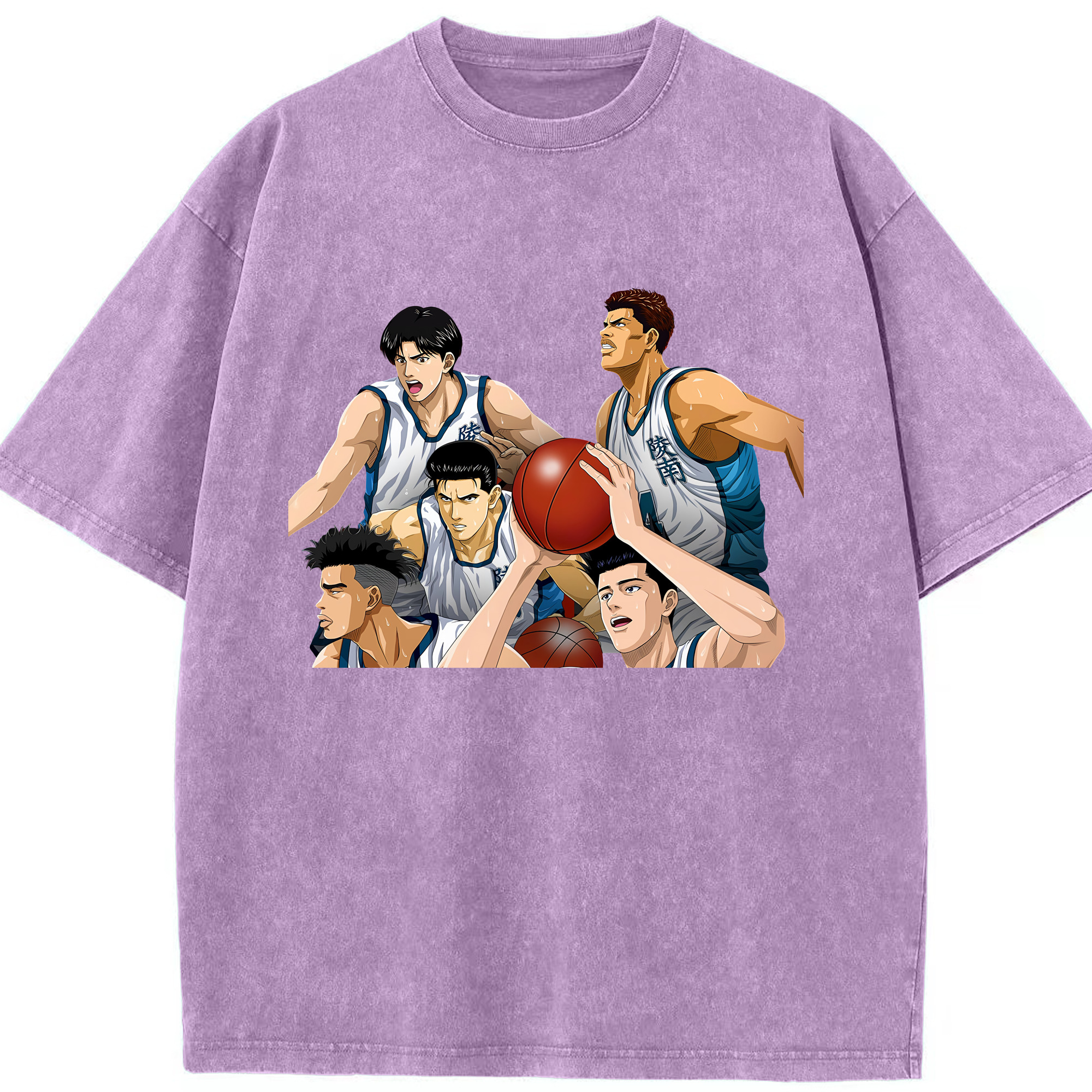 （画像用） SLAM DUNK／スラムダンク 綿100% ヴィンテージ風 半袖Tシャツ（フロントプリント）