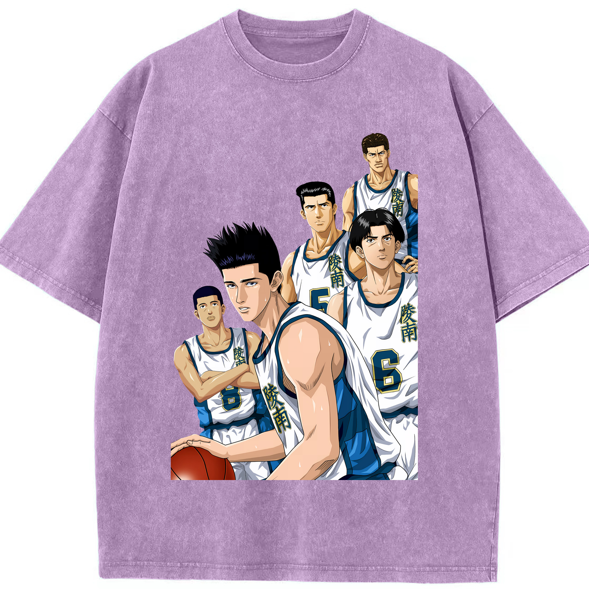 （画像用） SLAM DUNK／スラムダンク 綿100% ヴィンテージ風 半袖Tシャツ（フロントプリント）