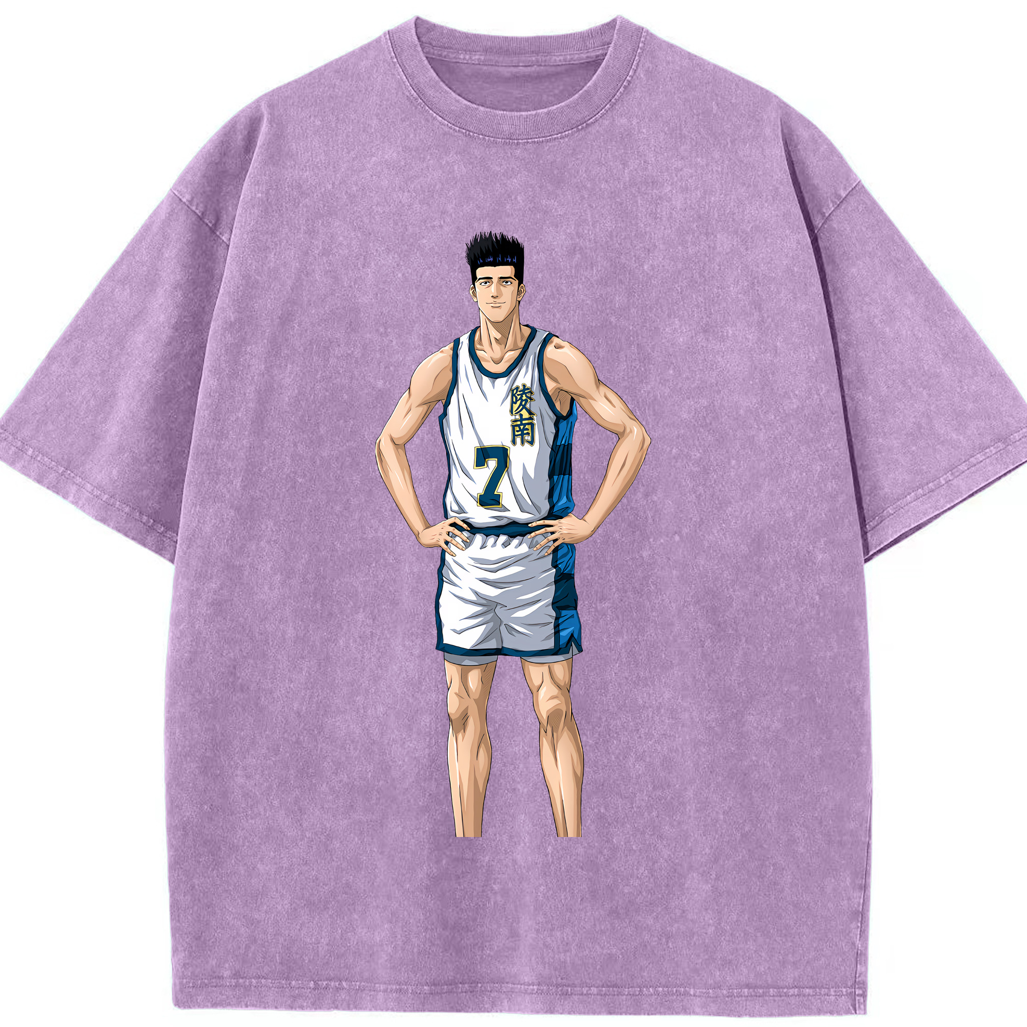 （画像用） SLAM DUNK／スラムダンク 綿100% ヴィンテージ風 半袖Tシャツ（フロントプリント）