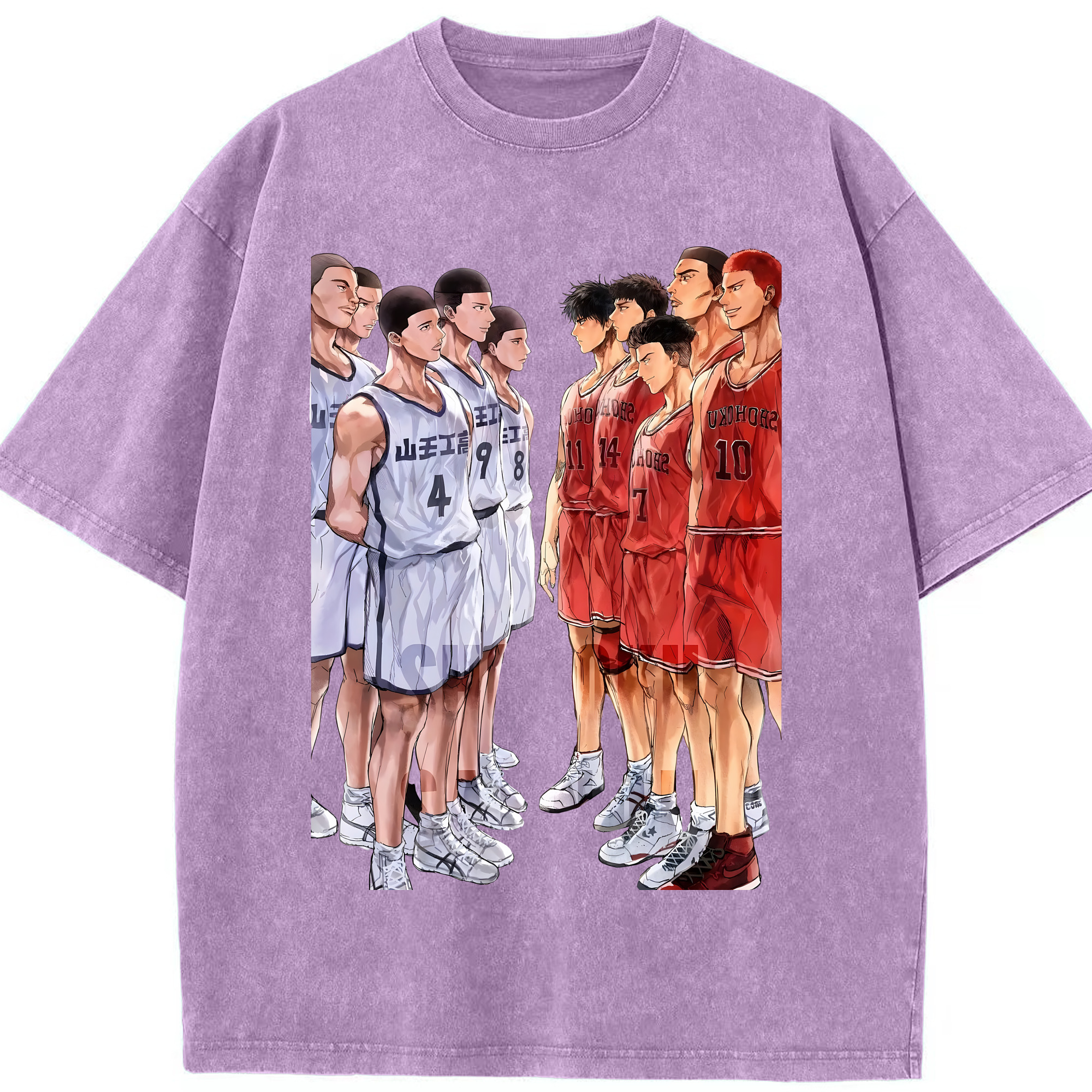 （画像用） SLAM DUNK／スラムダンク 綿100% ヴィンテージ風 半袖Tシャツ（フロントプリント）