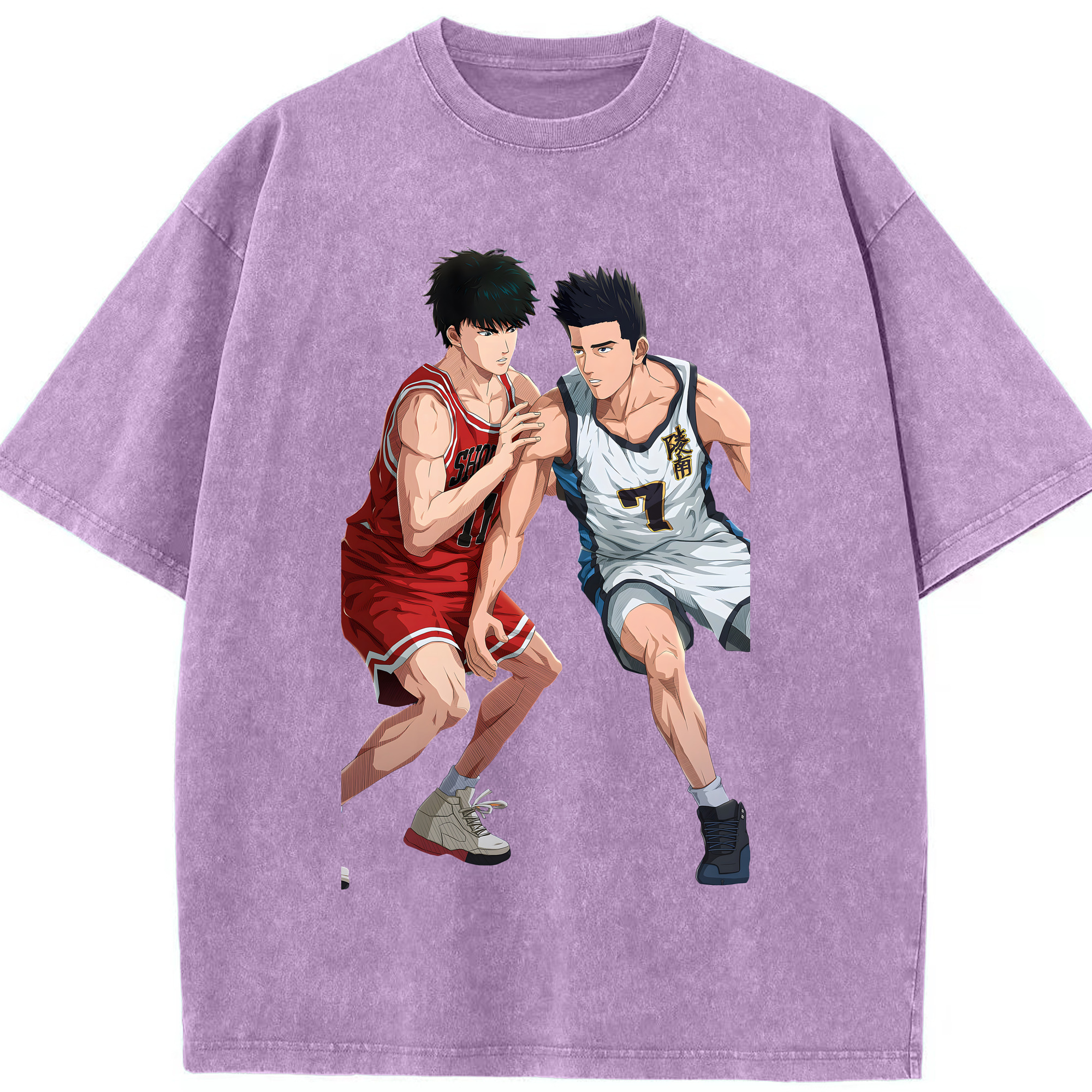（画像用） SLAM DUNK／スラムダンク 綿100% ヴィンテージ風 半袖Tシャツ（フロントプリント）