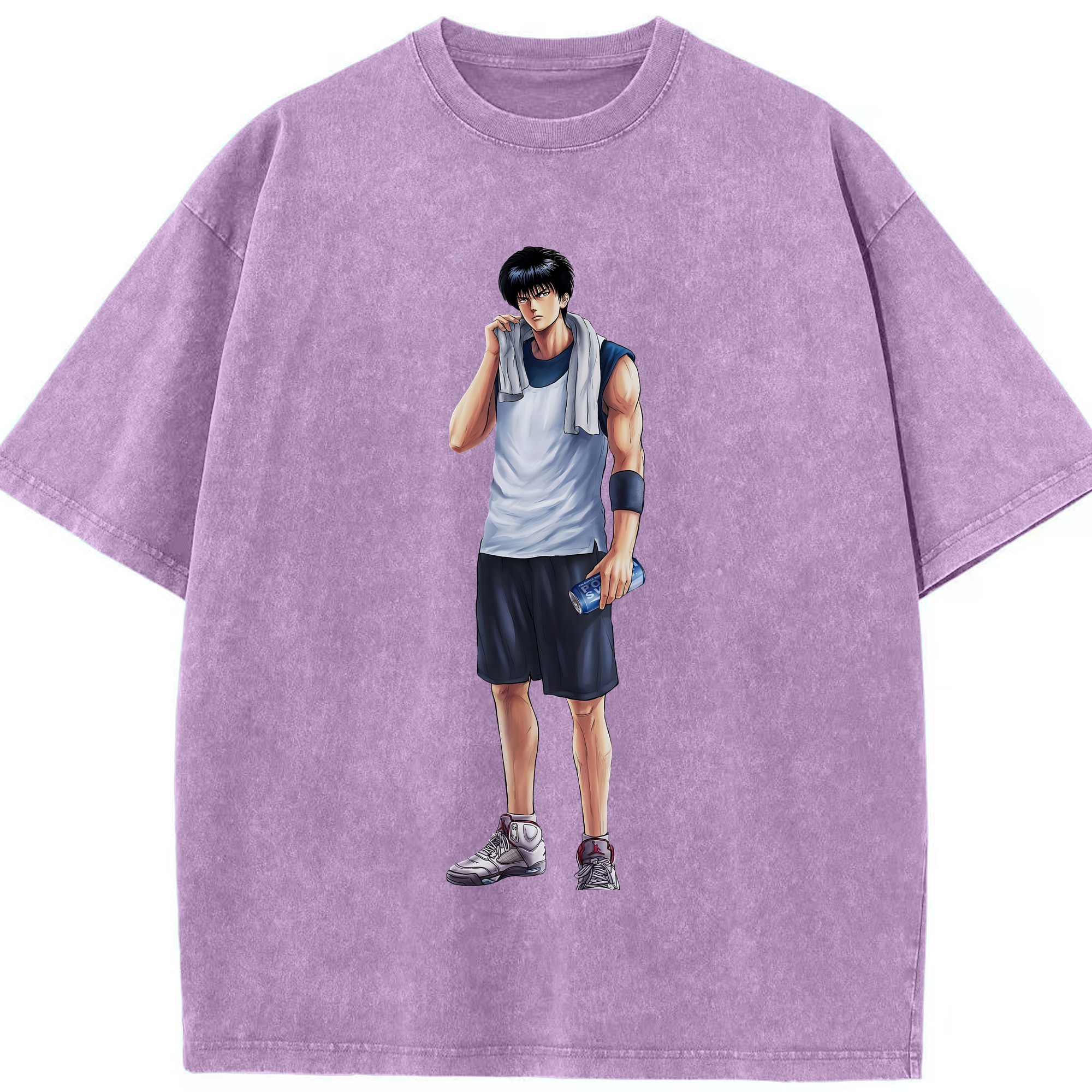 （画像用） SLAM DUNK／スラムダンク 綿100% ヴィンテージ風 半袖Tシャツ（フロントプリント）