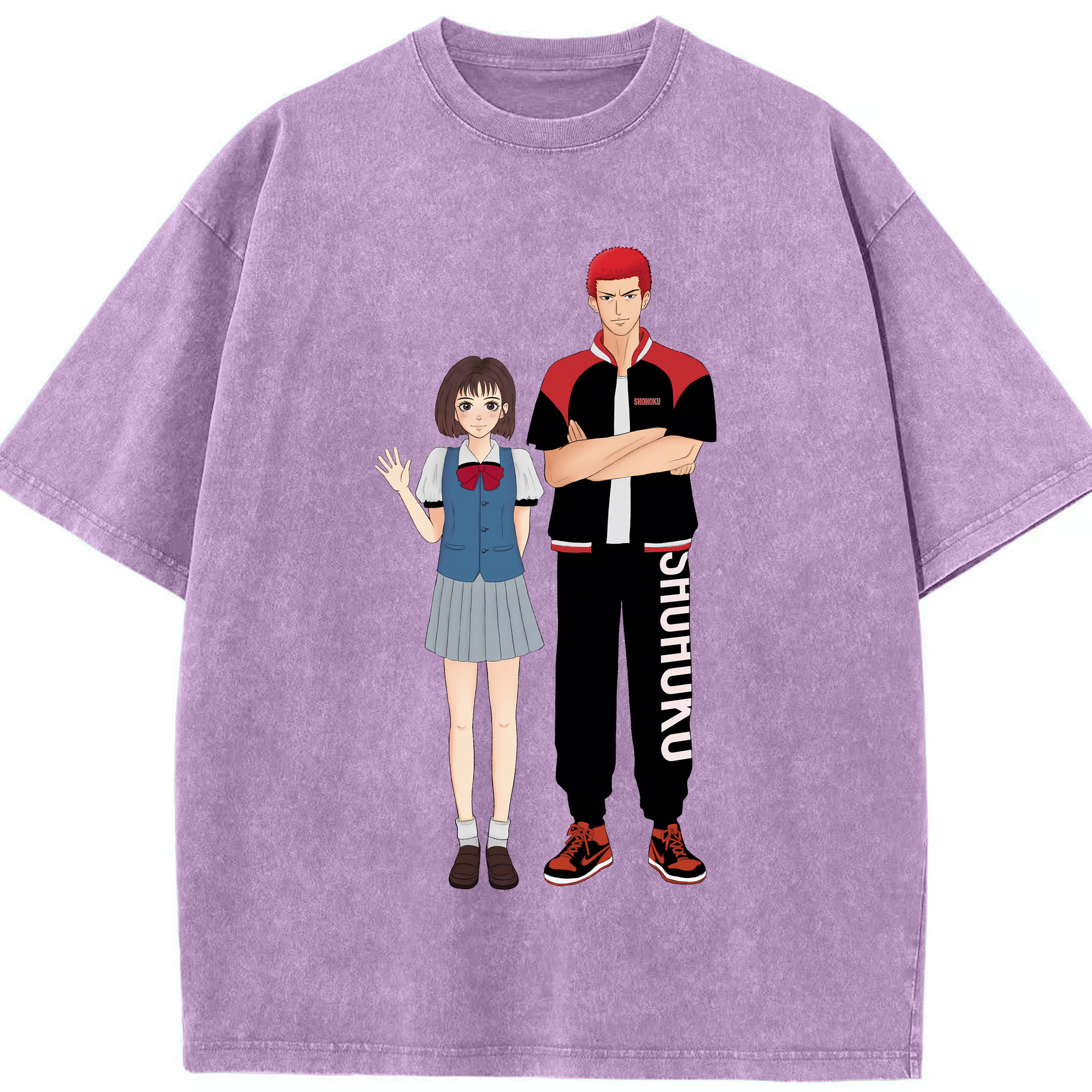 （画像用） SLAM DUNK／スラムダンク 綿100% ヴィンテージ風 半袖Tシャツ（フロントプリント）