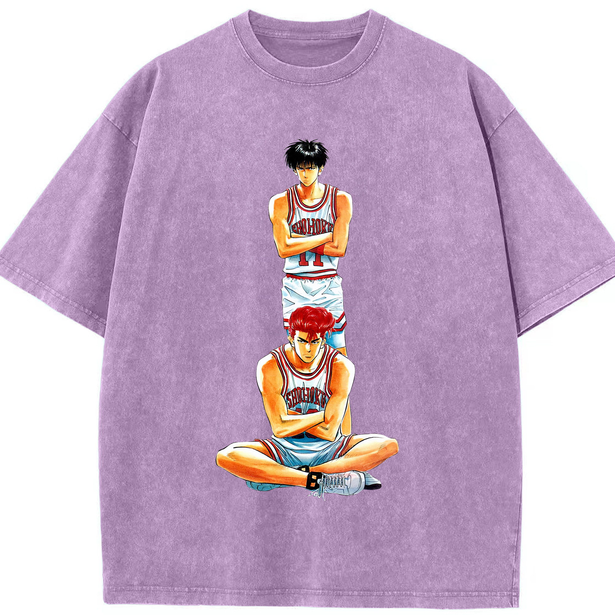 （画像用） SLAM DUNK／スラムダンク 綿100% ヴィンテージ風 半袖Tシャツ（フロントプリント）