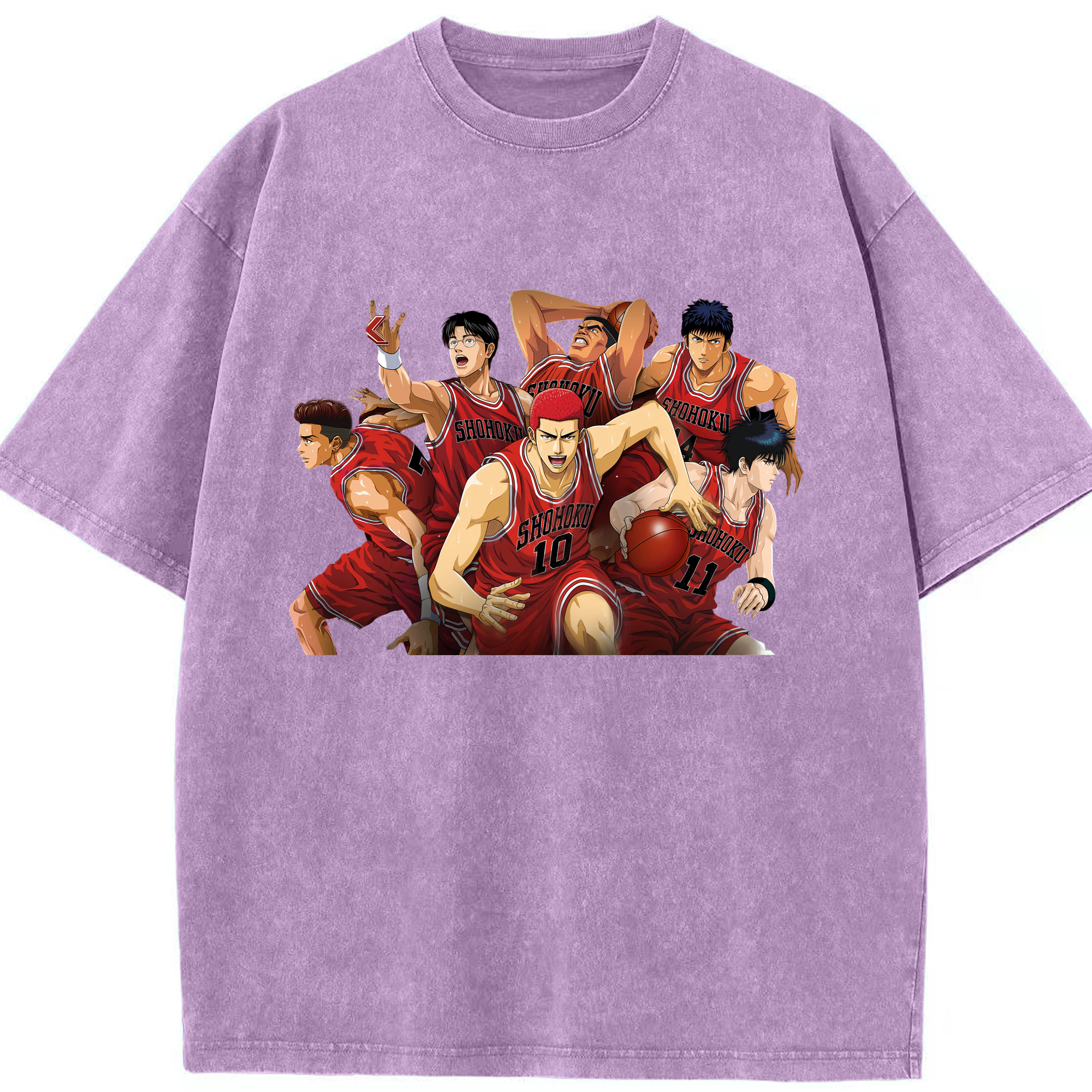（画像用） SLAM DUNK／スラムダンク 綿100% ヴィンテージ風 半袖Tシャツ（フロントプリント）