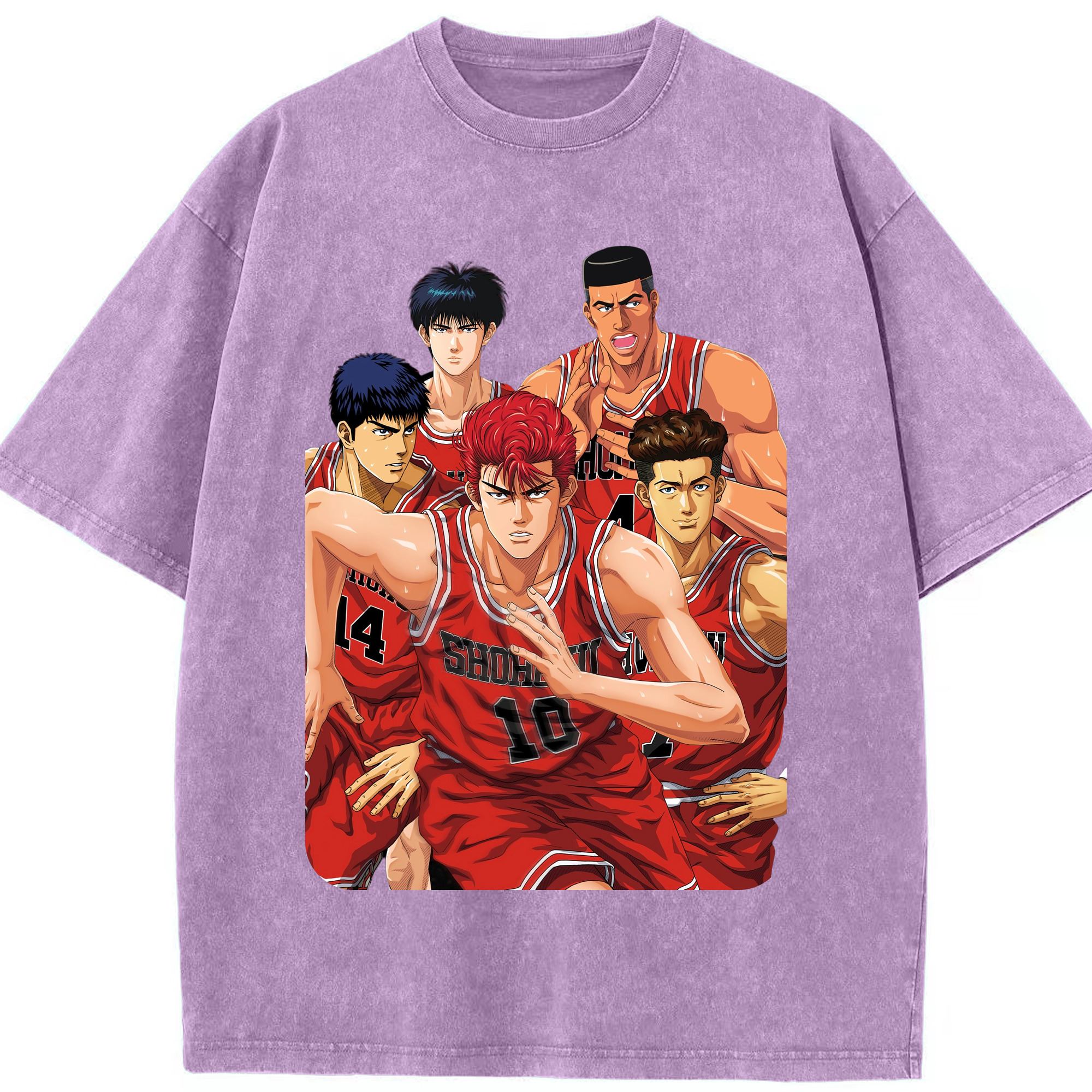（画像用） SLAM DUNK／スラムダンク 綿100% ヴィンテージ風 半袖Tシャツ（フロントプリント）