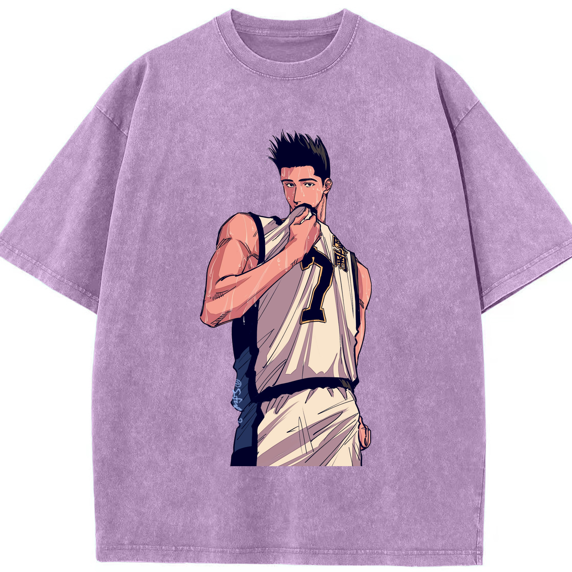 （画像用） SLAM DUNK／スラムダンク 綿100% ヴィンテージ風 半袖Tシャツ（フロントプリント）