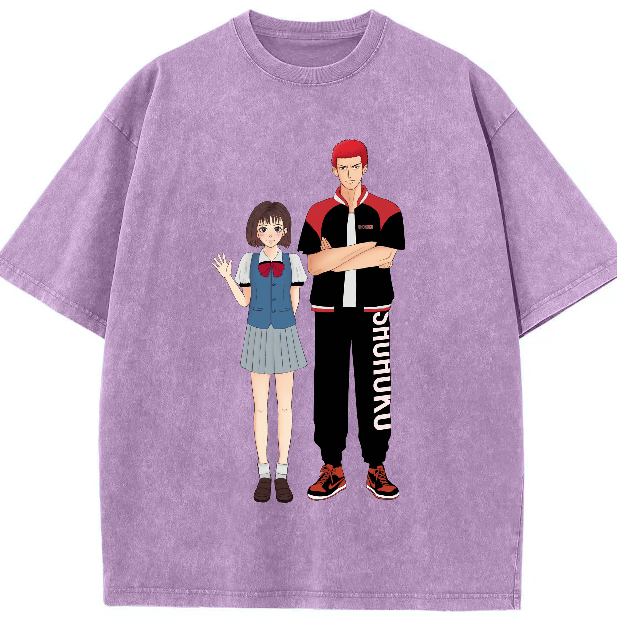 （画像用） SLAM DUNK／スラムダンク 綿100% ヴィンテージ風 半袖Tシャツ（フロントプリント）