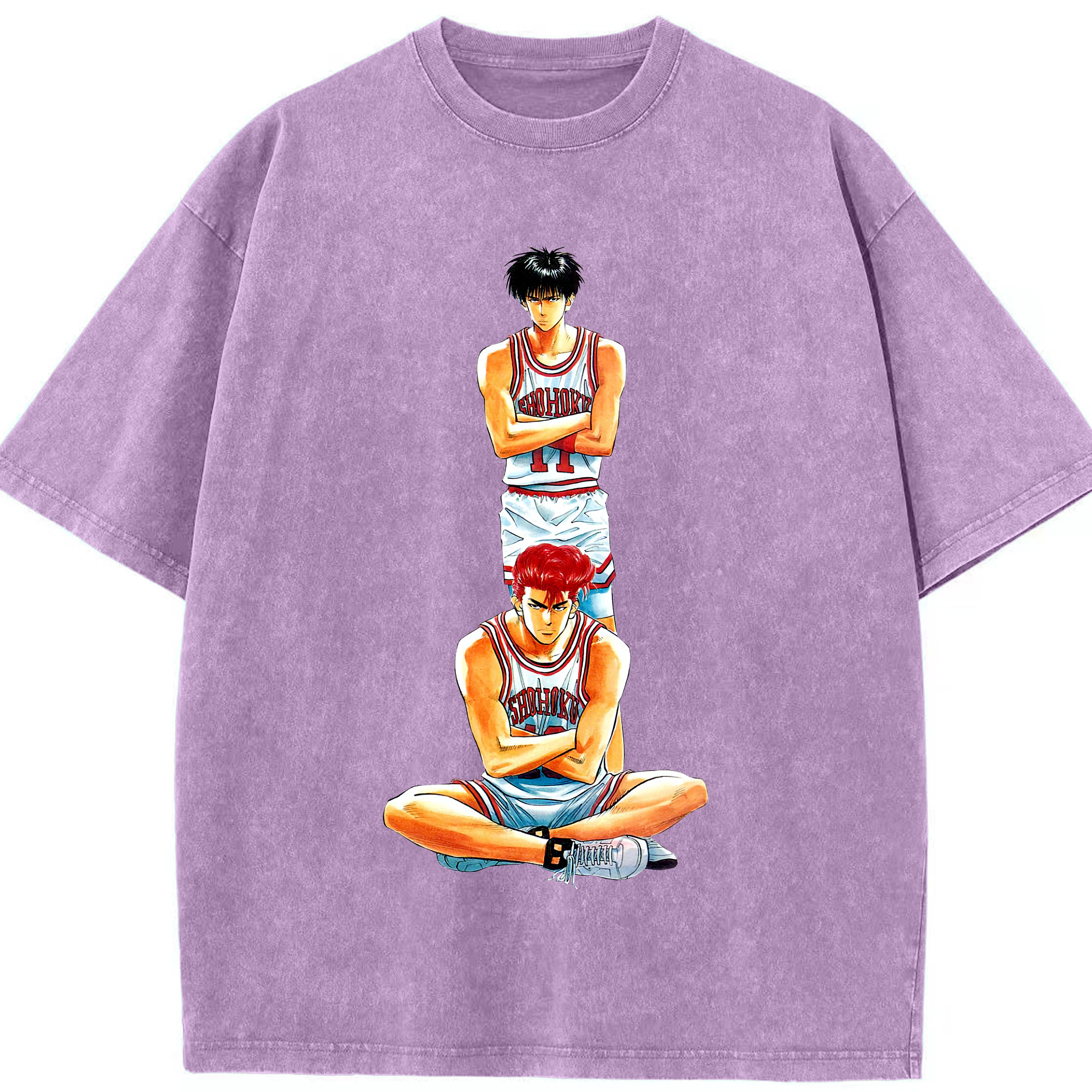 （画像用） SLAM DUNK／スラムダンク 綿100% ヴィンテージ風 半袖Tシャツ（フロントプリント）