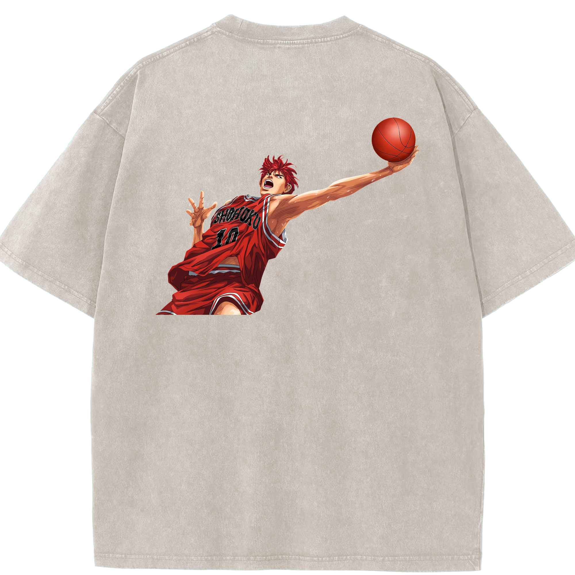 （画像用） SLAM DUNK／スラムダンク 綿100% ヴィンテージ風 半袖Tシャツ（背面プリント）
