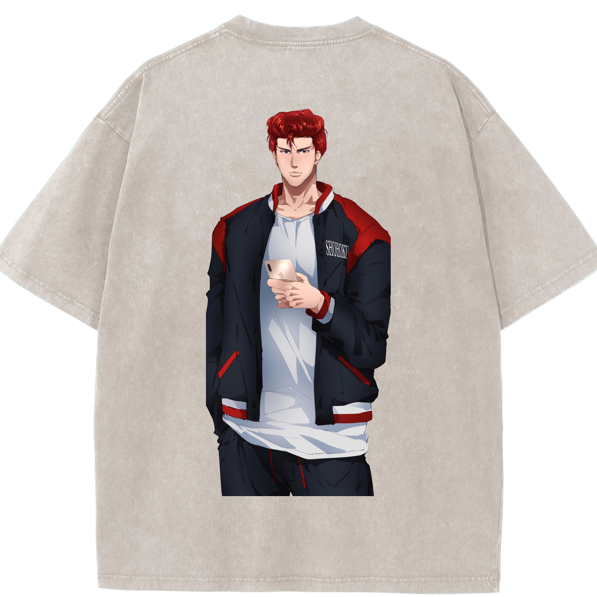 （画像用） SLAM DUNK／スラムダンク 綿100% ヴィンテージ風 半袖Tシャツ（背面プリント）