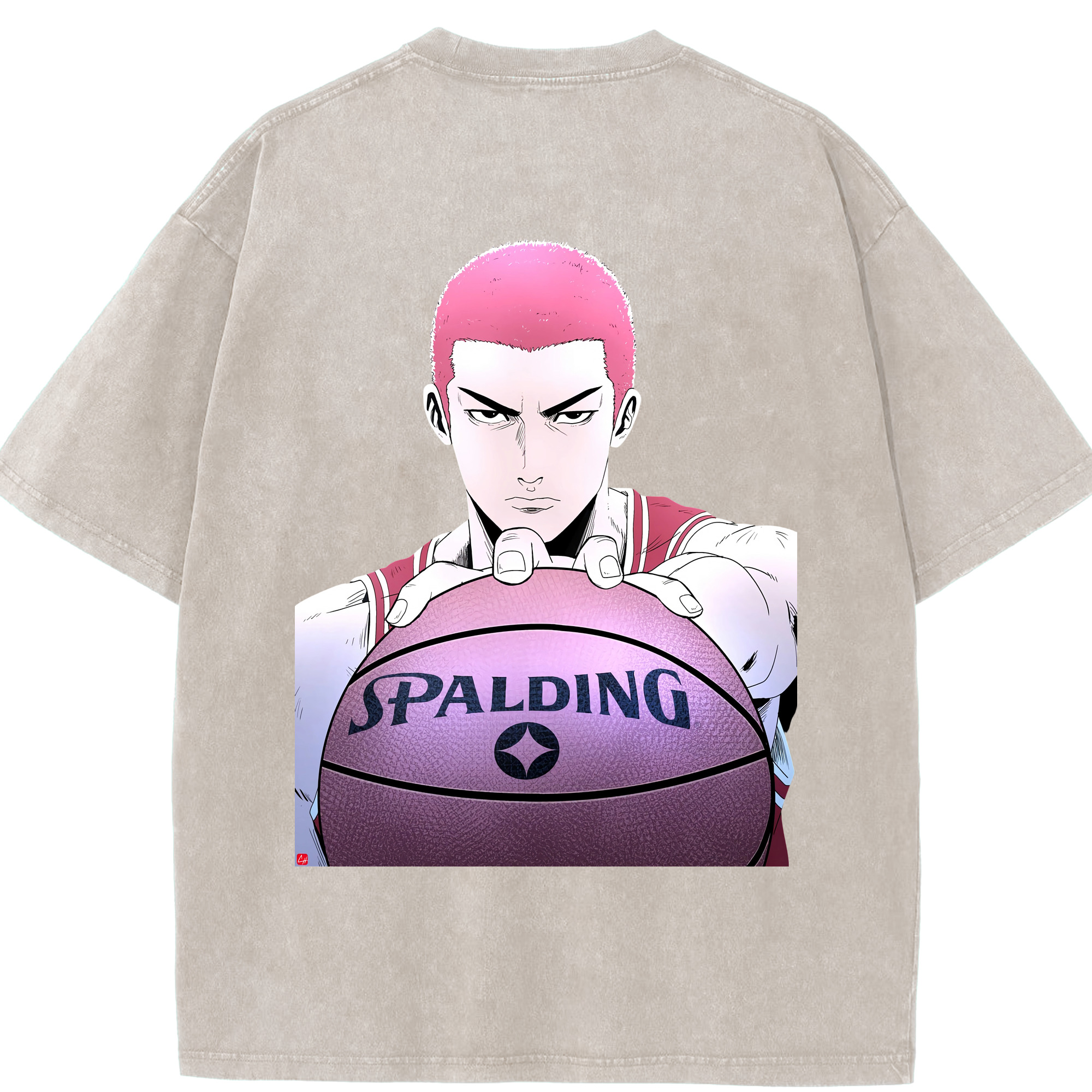 （画像用） SLAM DUNK／スラムダンク 綿100% ヴィンテージ風 半袖Tシャツ（背面プリント）