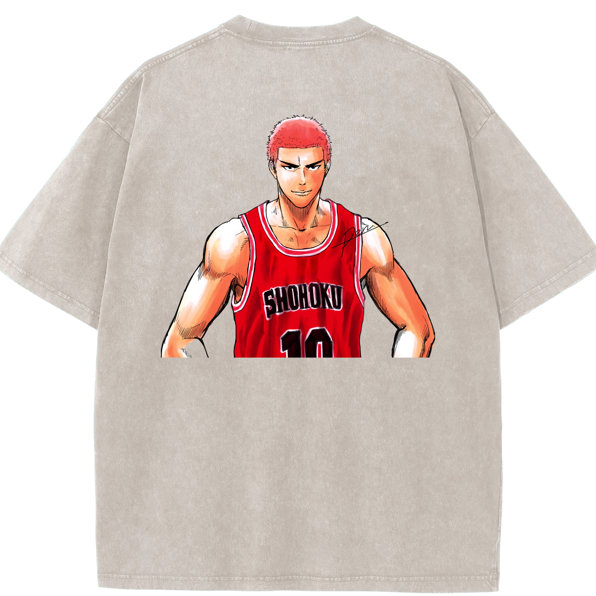 （画像用） SLAM DUNK／スラムダンク 綿100% ヴィンテージ風 半袖Tシャツ（背面プリント）