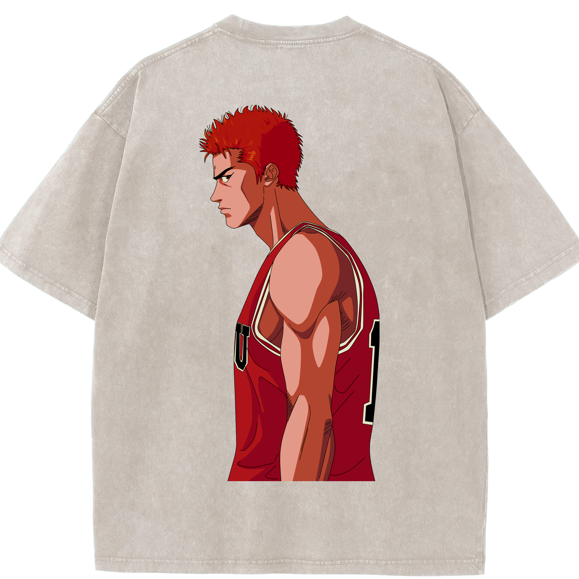 （画像用） SLAM DUNK／スラムダンク 綿100% ヴィンテージ風 半袖Tシャツ（背面プリント）