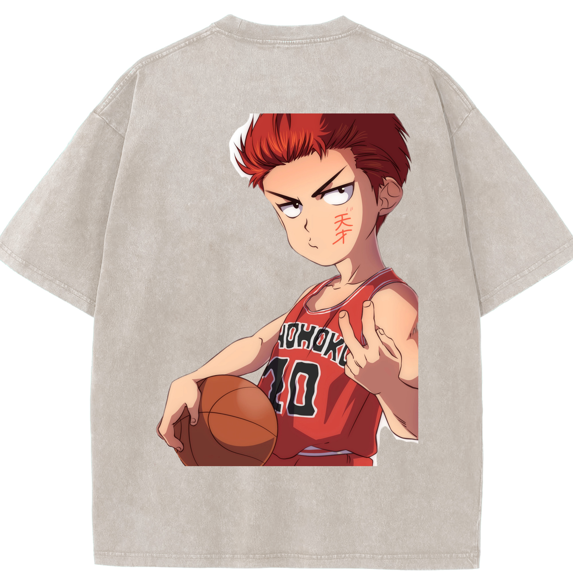 （画像用） SLAM DUNK／スラムダンク 綿100% ヴィンテージ風 半袖Tシャツ（背面プリント）