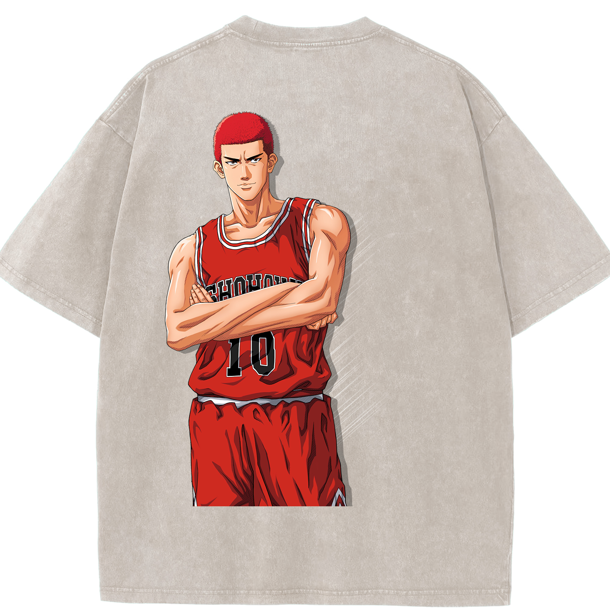 （画像用） SLAM DUNK／スラムダンク 綿100% ヴィンテージ風 半袖Tシャツ（背面プリント）