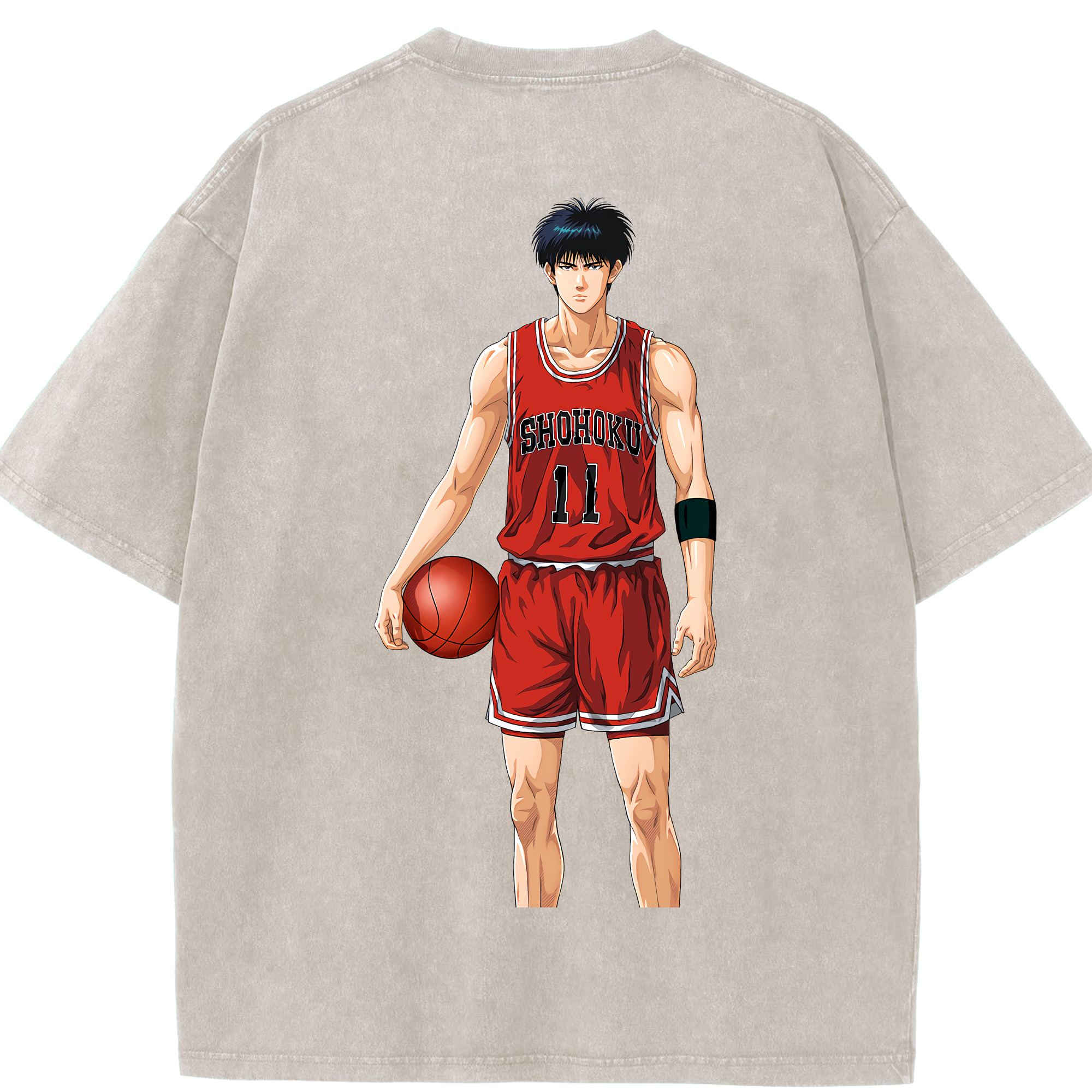 （画像用） SLAM DUNK／スラムダンク 綿100% ヴィンテージ風 半袖Tシャツ（背面プリント）