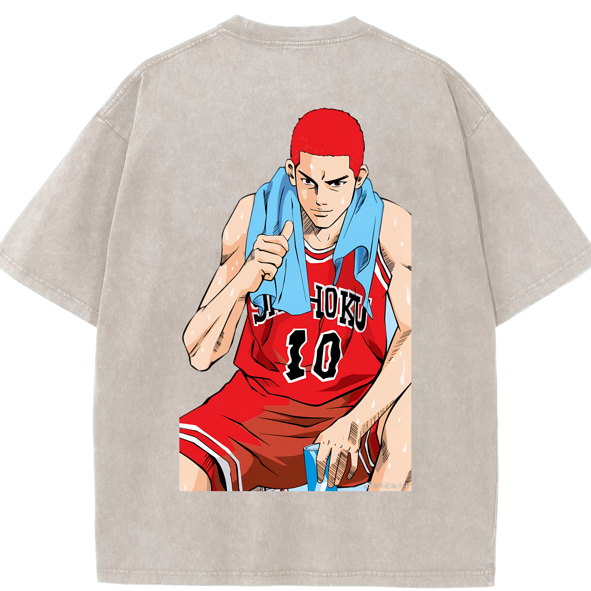 （画像用） SLAM DUNK／スラムダンク 綿100% ヴィンテージ風 半袖Tシャツ（背面プリント）