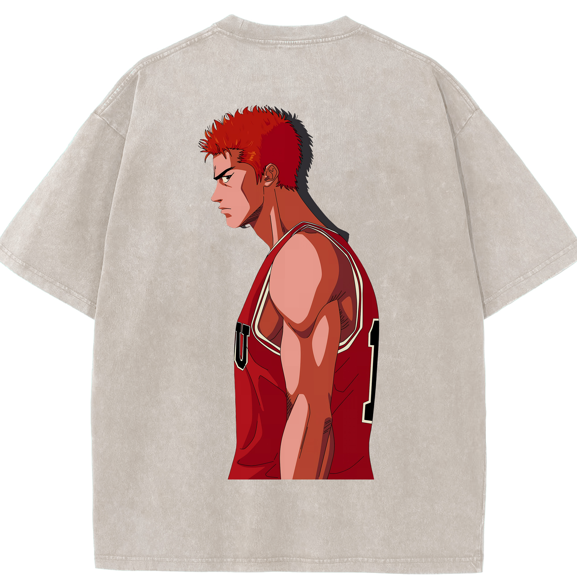 （画像用） SLAM DUNK／スラムダンク 綿100% ヴィンテージ風 半袖Tシャツ（背面プリント）