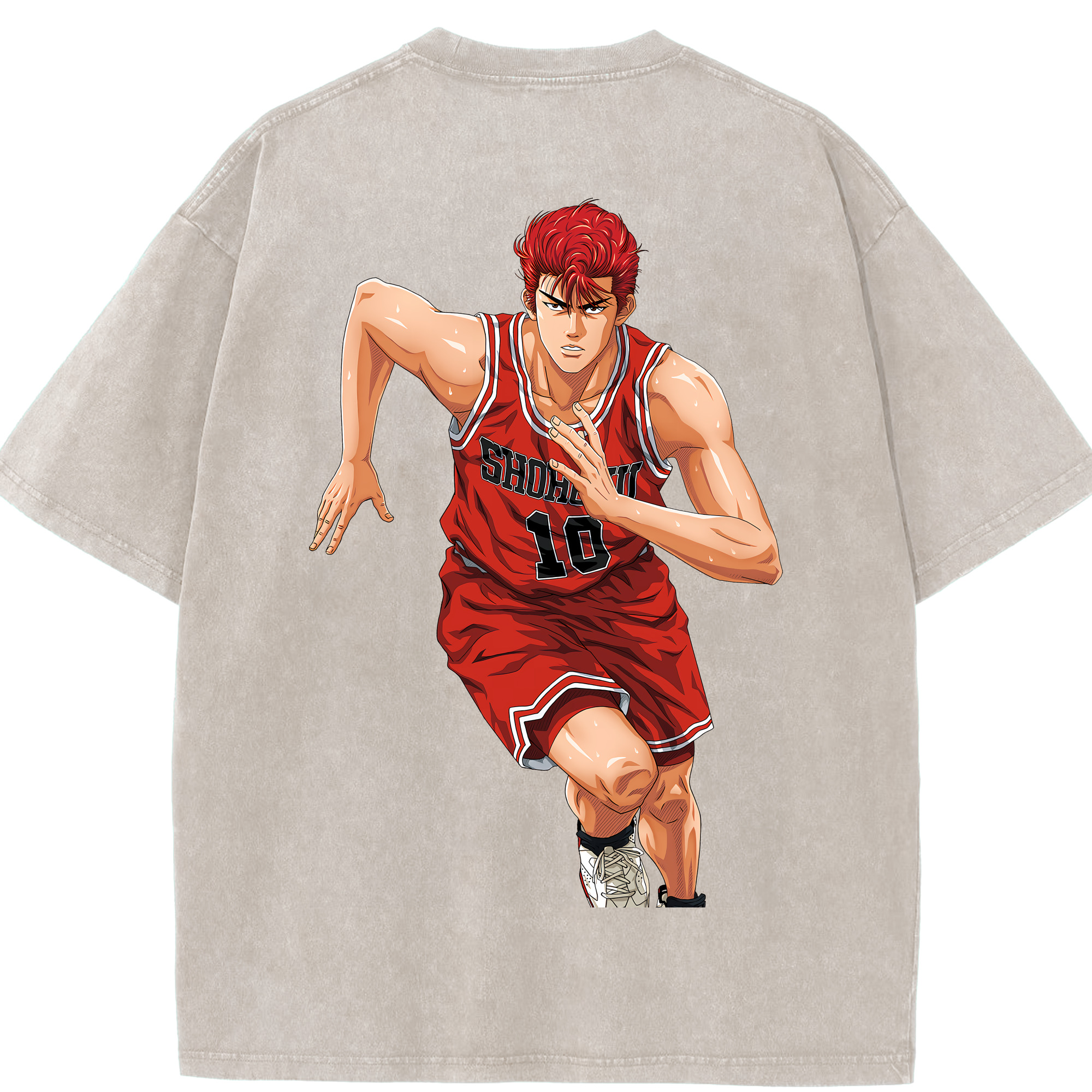 （画像用） SLAM DUNK／スラムダンク 綿100% ヴィンテージ風 半袖Tシャツ（背面プリント）