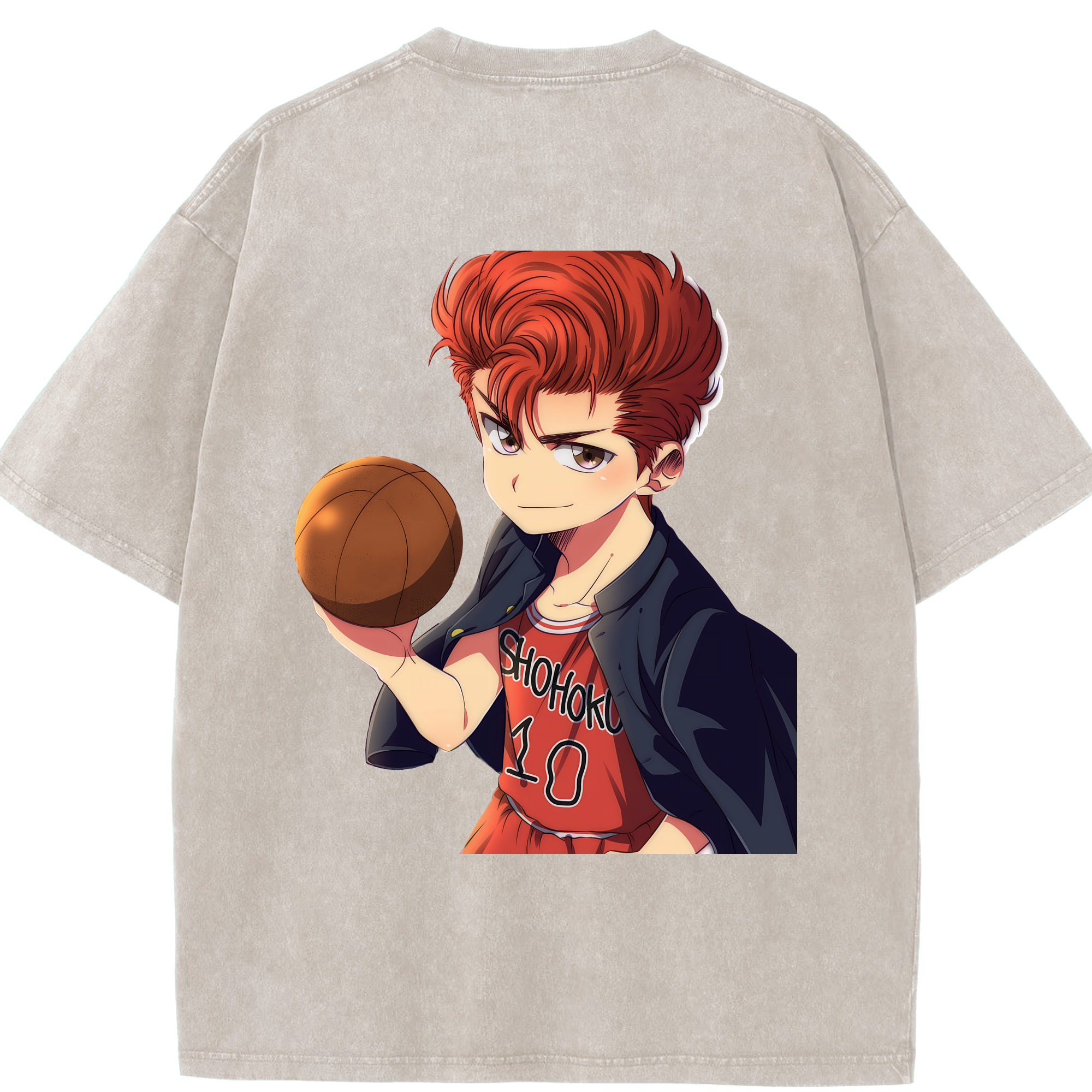 （画像用） SLAM DUNK／スラムダンク 綿100% ヴィンテージ風 半袖Tシャツ（背面プリント）