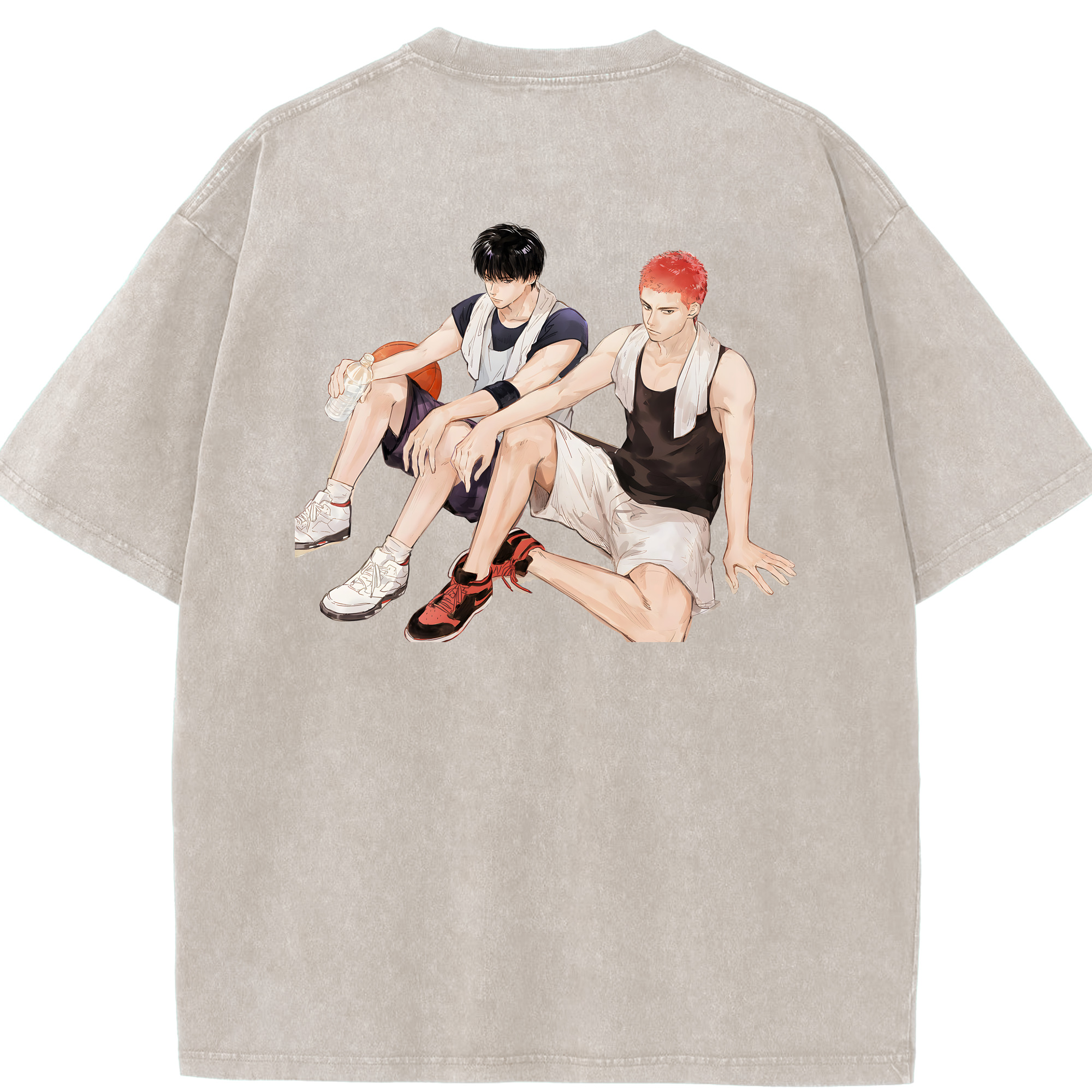 （画像用） SLAM DUNK／スラムダンク 綿100% ヴィンテージ風 半袖Tシャツ（背面プリント）