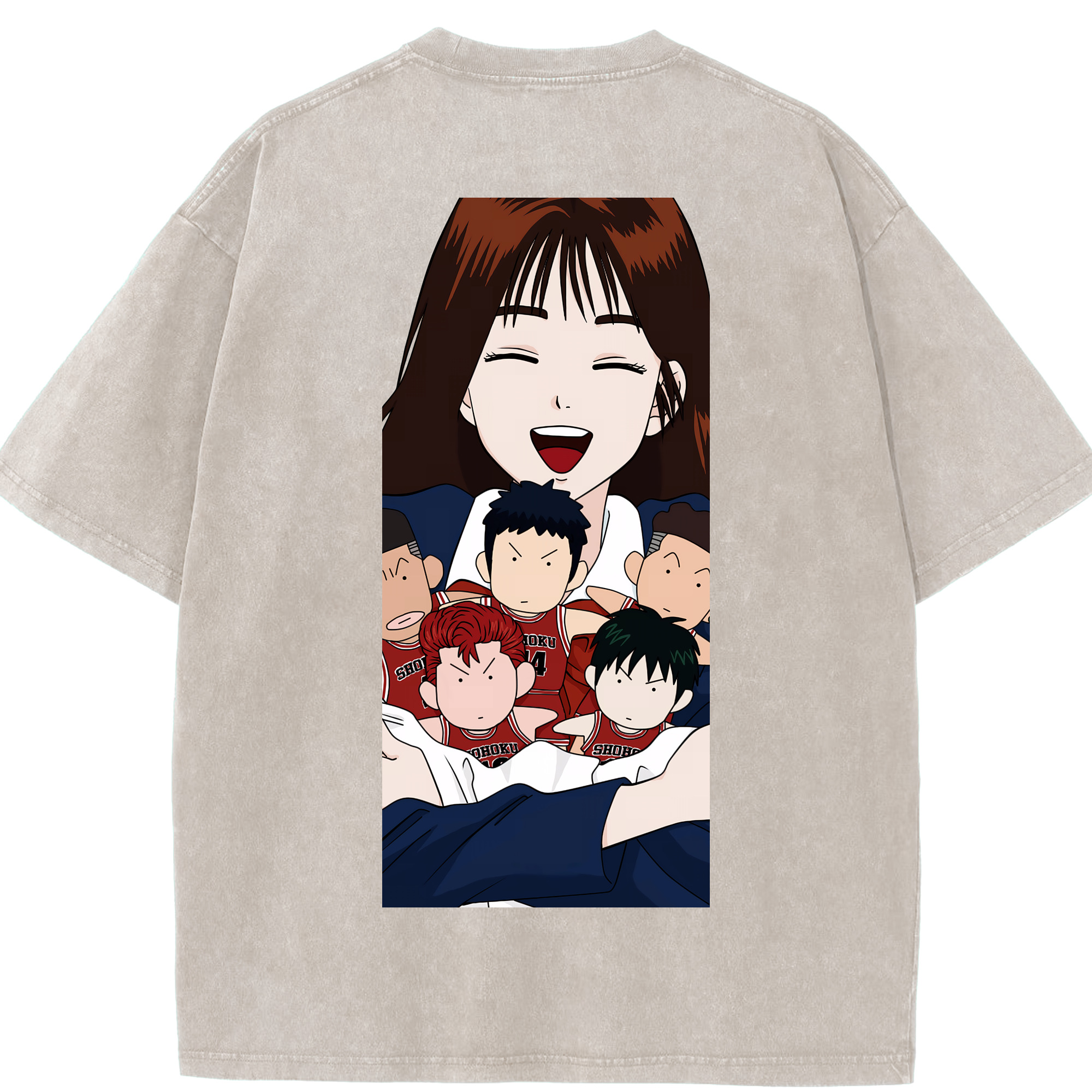 （画像用） SLAM DUNK／スラムダンク 綿100% ヴィンテージ風 半袖Tシャツ（背面プリント）