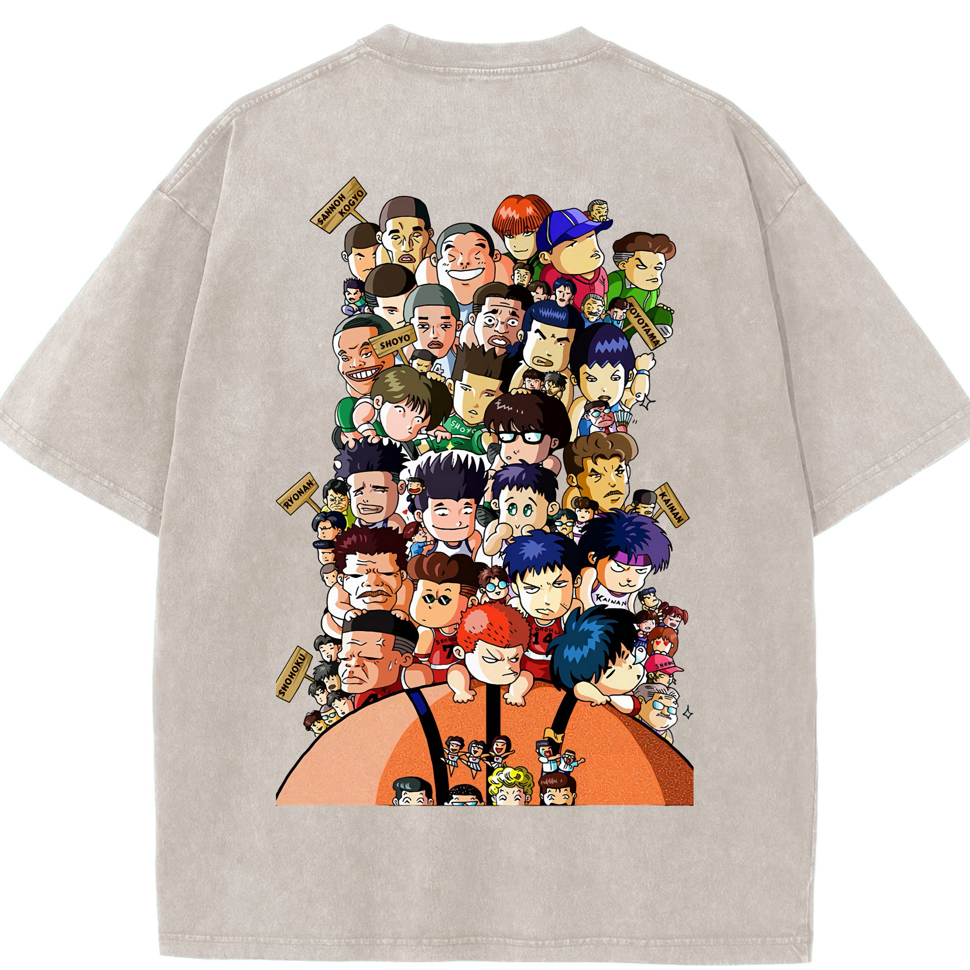 （画像用） SLAM DUNK／スラムダンク 綿100% ヴィンテージ風 半袖Tシャツ（背面プリント）