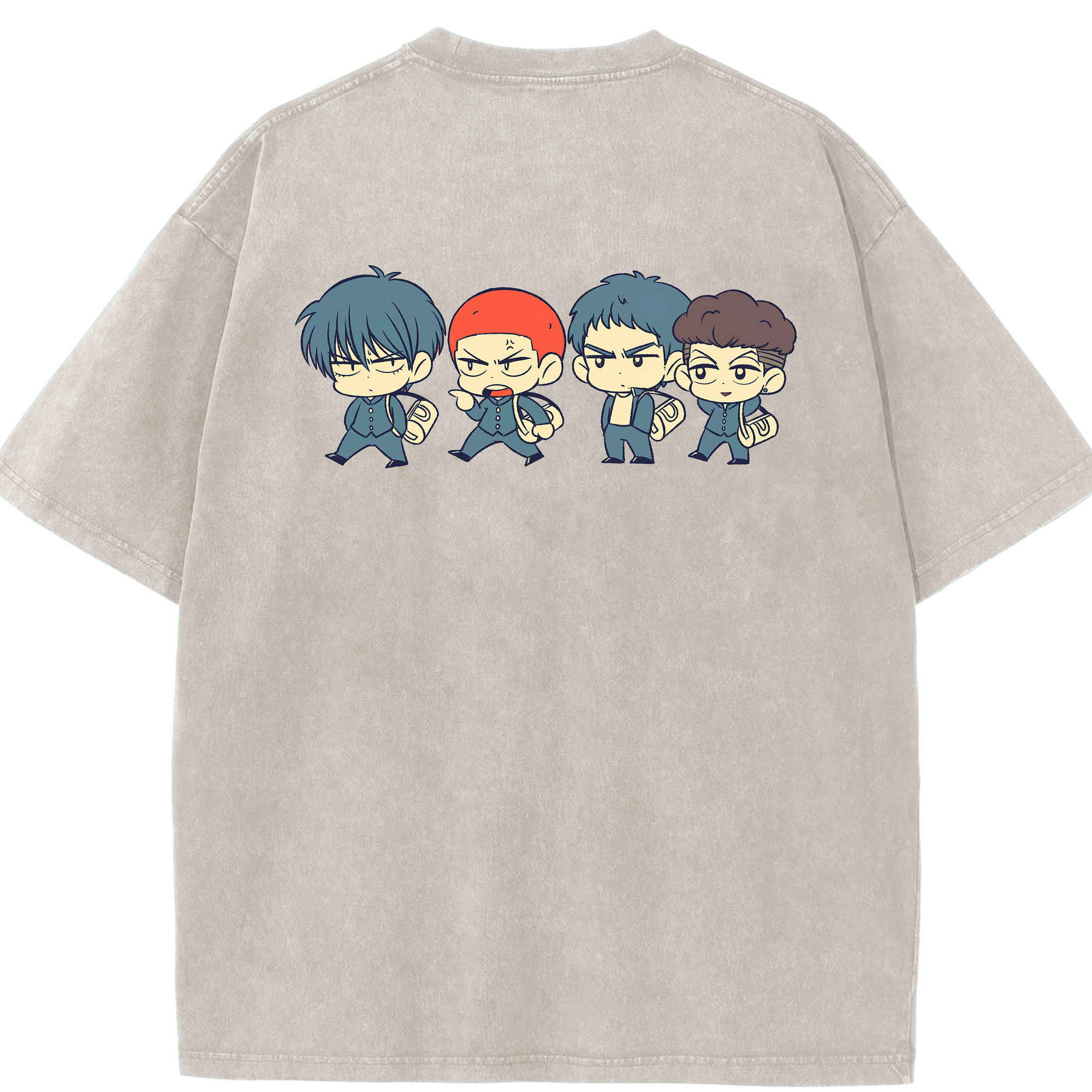 （画像用） SLAM DUNK／スラムダンク 綿100% ヴィンテージ風 半袖Tシャツ（背面プリント）