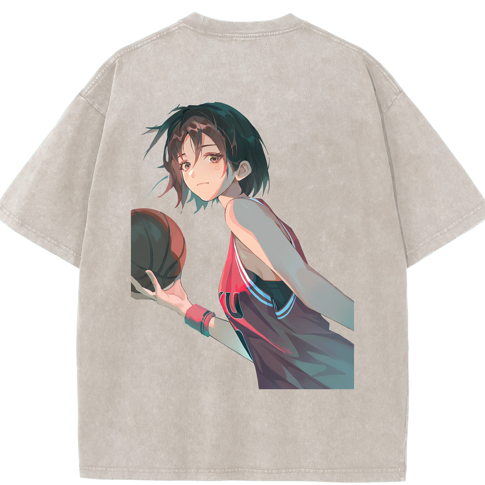 （画像用） SLAM DUNK／スラムダンク 綿100% ヴィンテージ風 半袖Tシャツ（背面プリント）