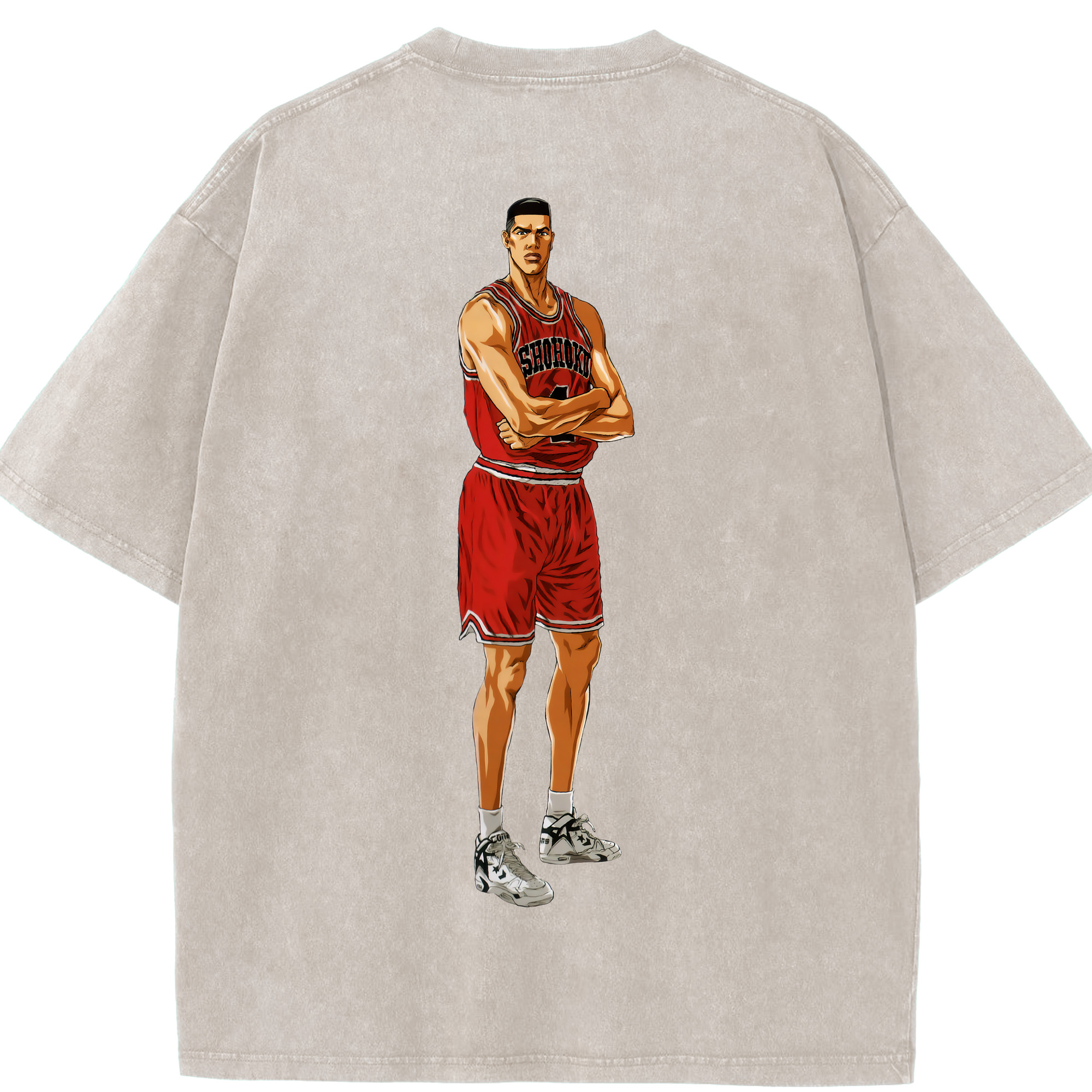 （画像用） SLAM DUNK／スラムダンク 綿100% ヴィンテージ風 半袖Tシャツ（背面プリント）