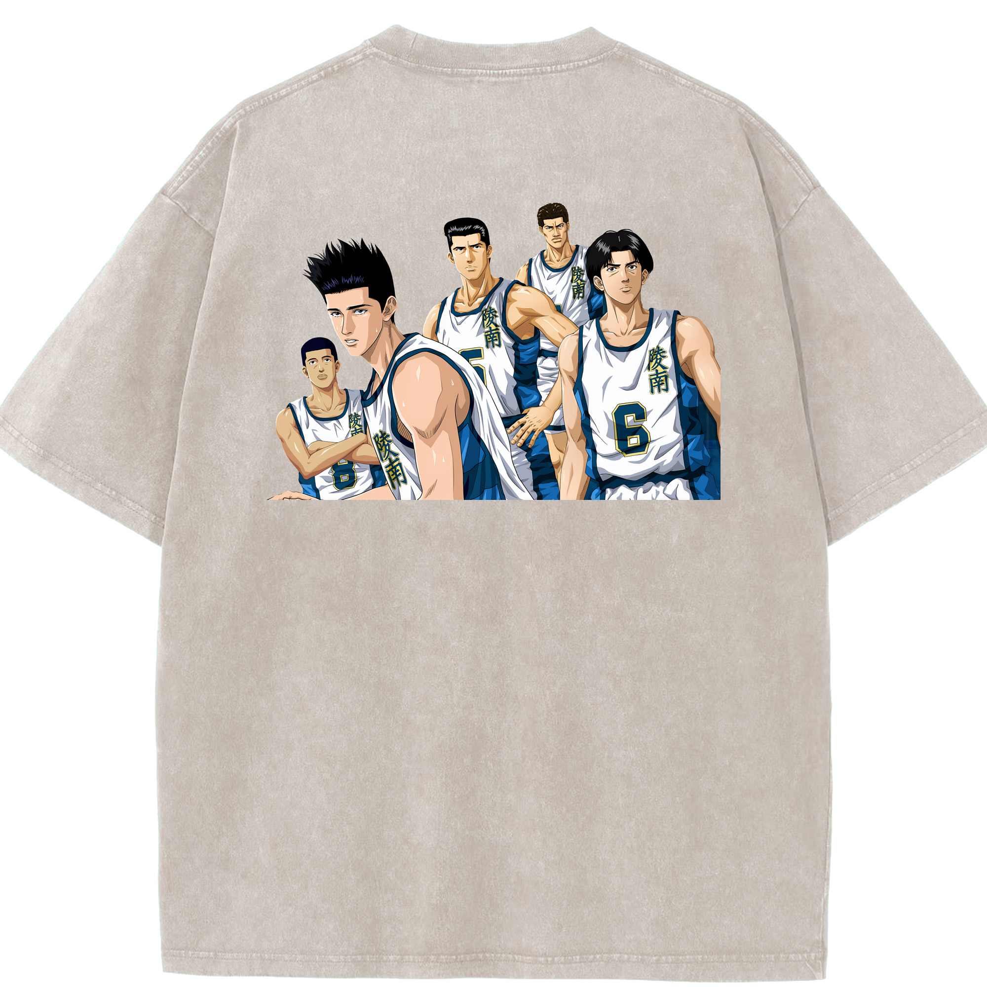 （画像用） SLAM DUNK／スラムダンク 綿100% ヴィンテージ風 半袖Tシャツ（背面プリント）