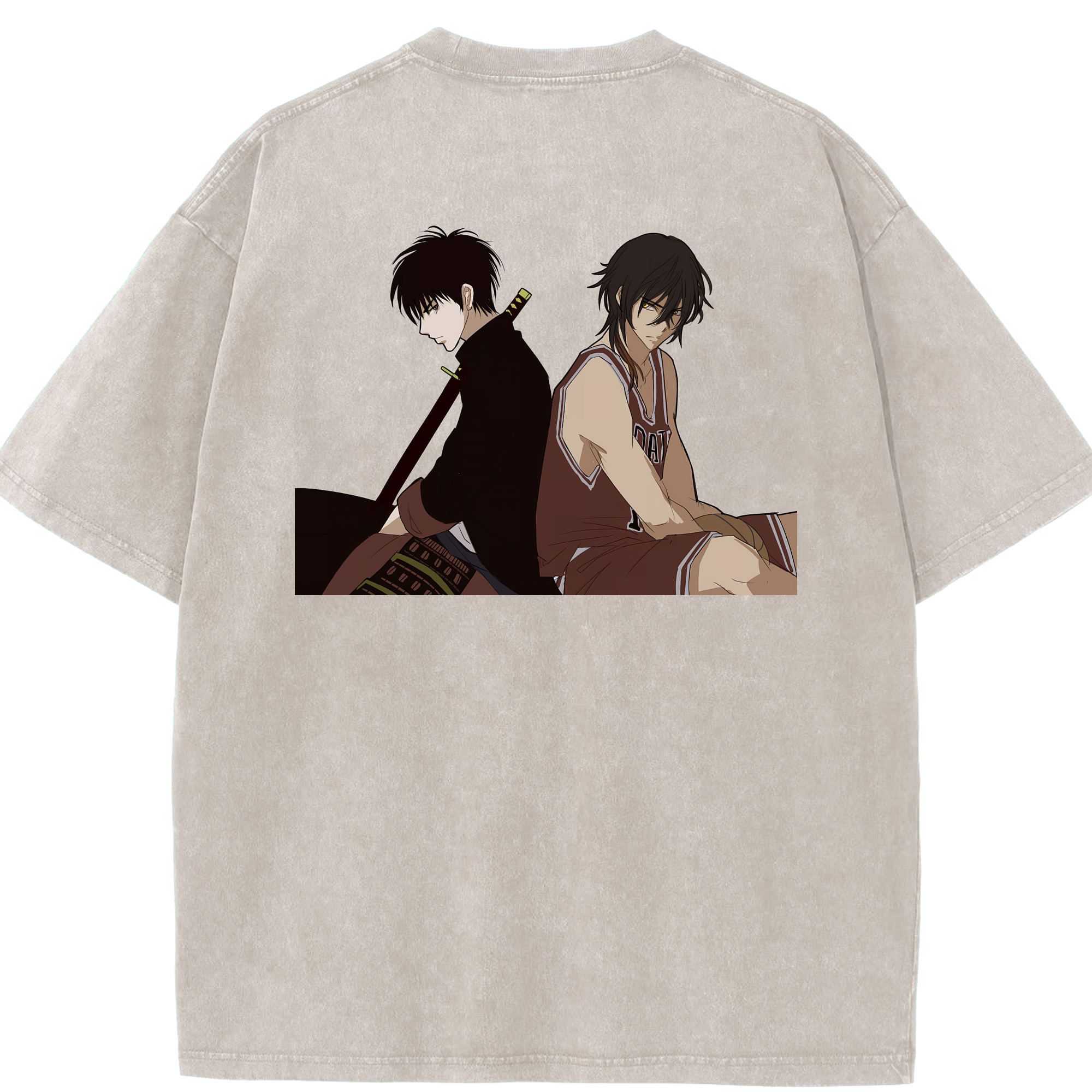 （画像用） SLAM DUNK／スラムダンク 綿100% ヴィンテージ風 半袖Tシャツ（背面プリント）