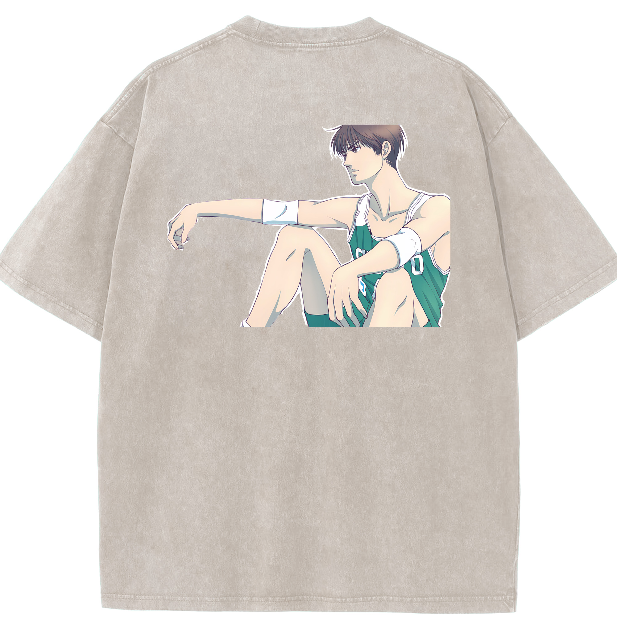 SLAM DUNK／スラムダンク 綿100% ヴィンテージ風 半袖Tシャツ（背面プリント）