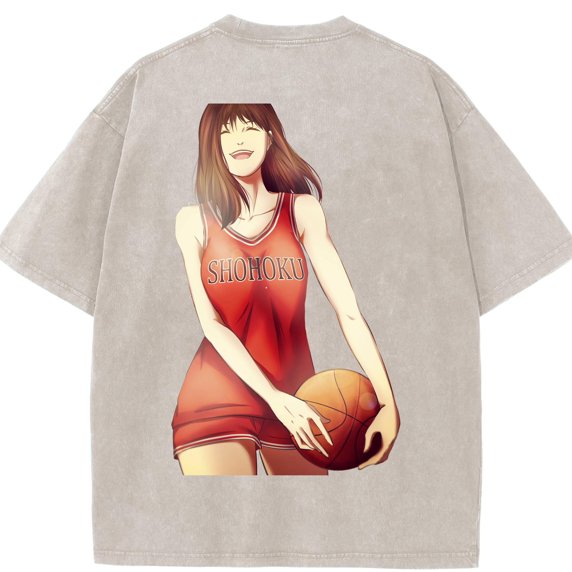 SLAM DUNK／スラムダンク 綿100% ヴィンテージ風 半袖Tシャツ（背面プリント）