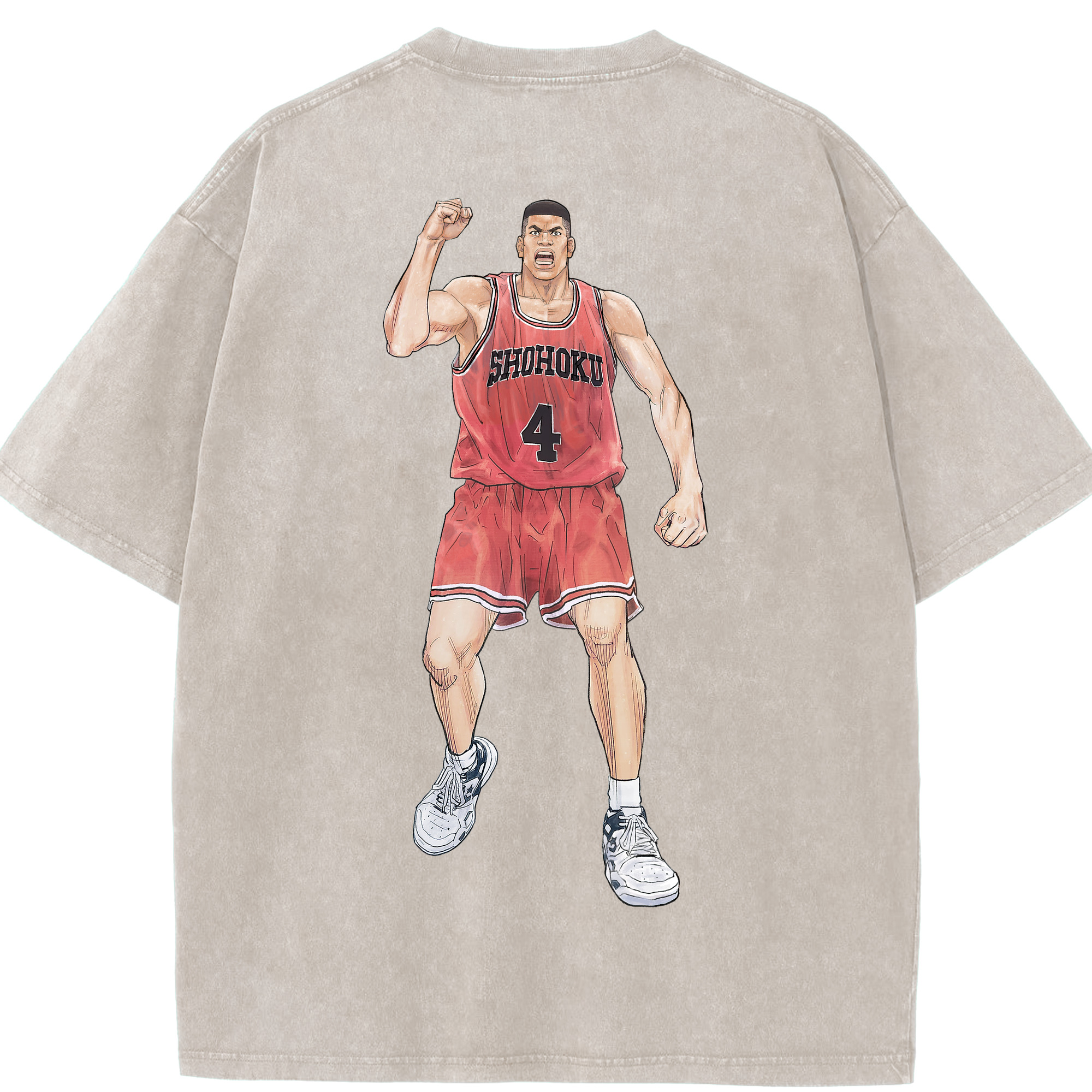 （画像用） SLAM DUNK／スラムダンク 綿100% ヴィンテージ風 半袖Tシャツ（背面プリント）
